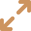 arrow up right and arrow down left from center