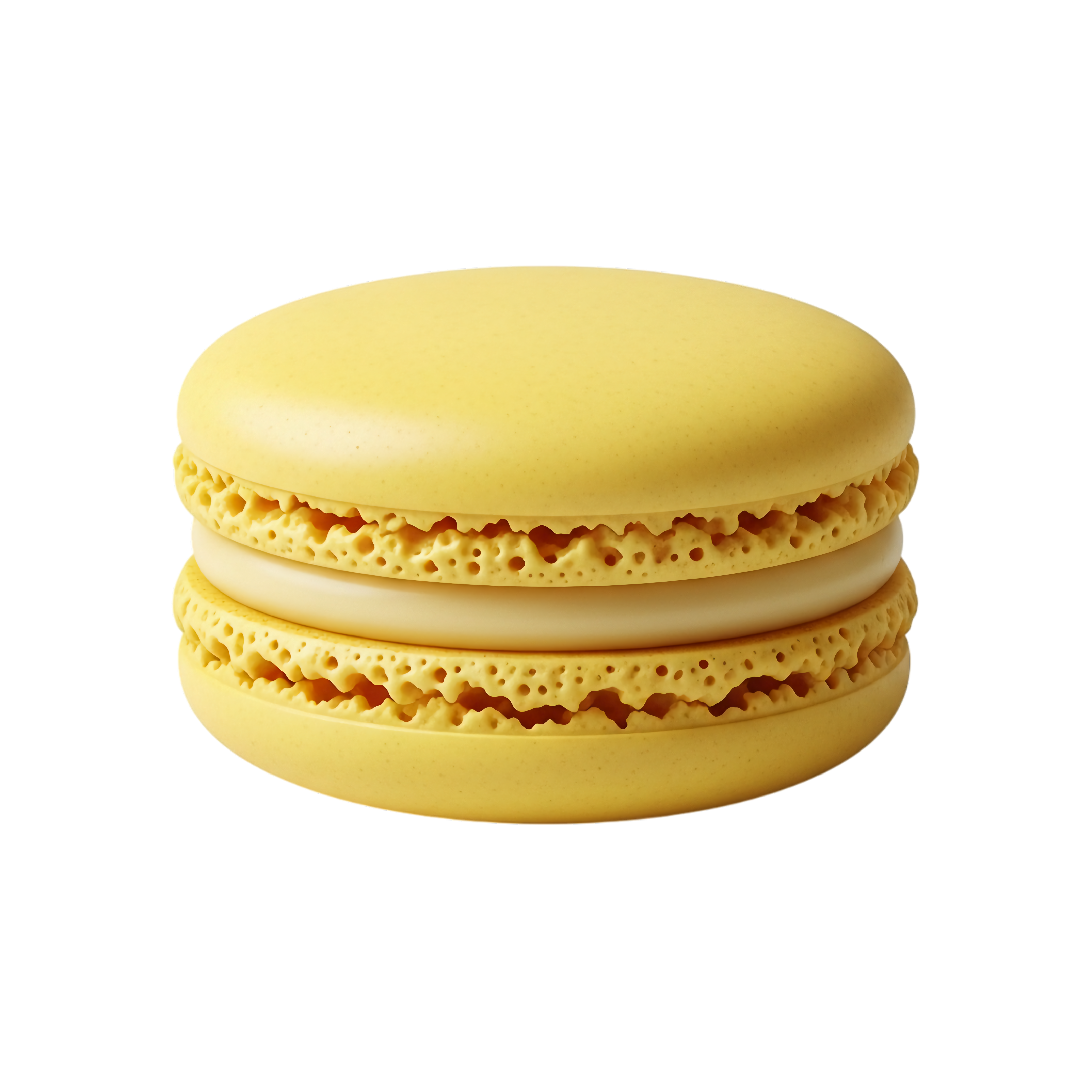 bright yellow macaron cookie dessert