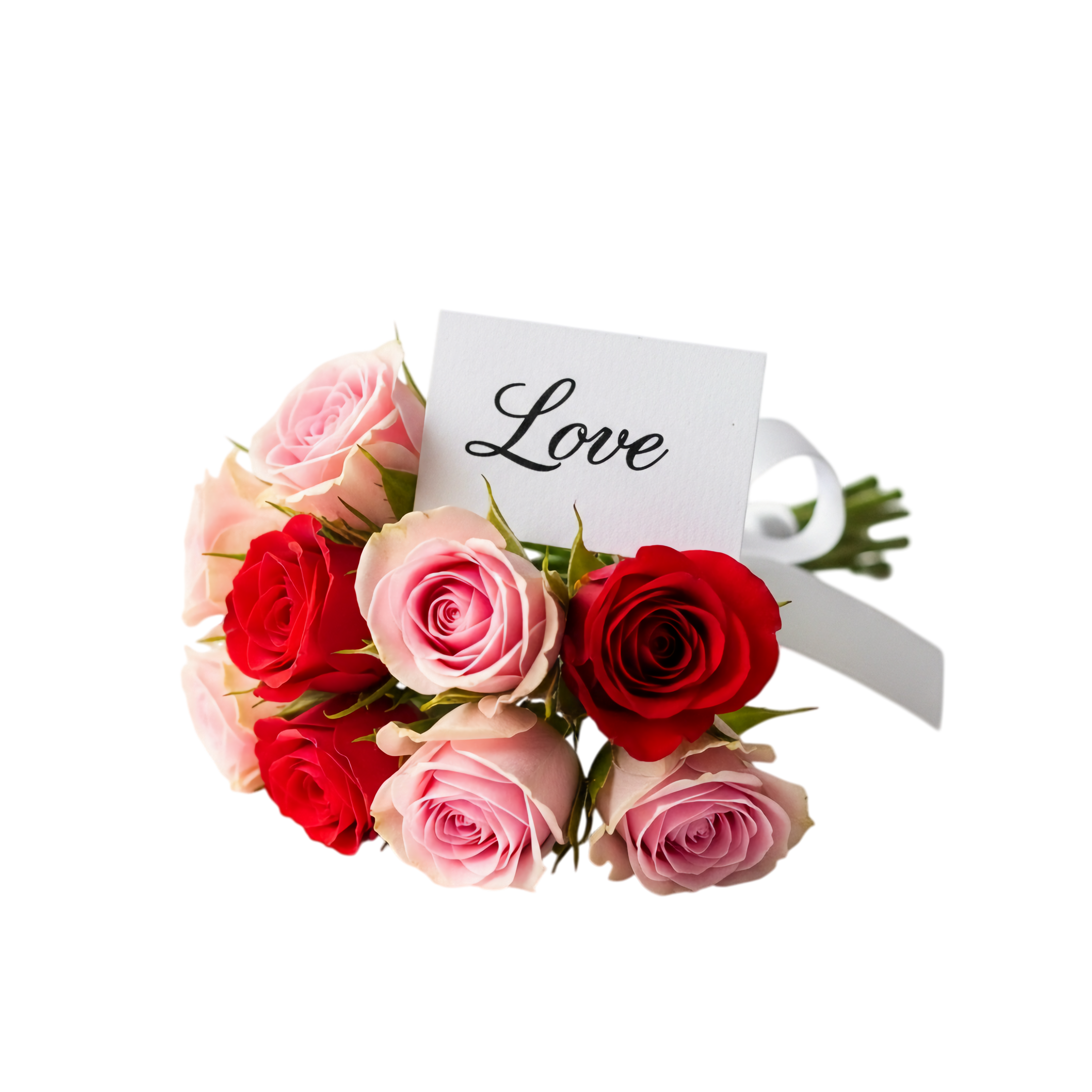 mini romantic bouquet with card