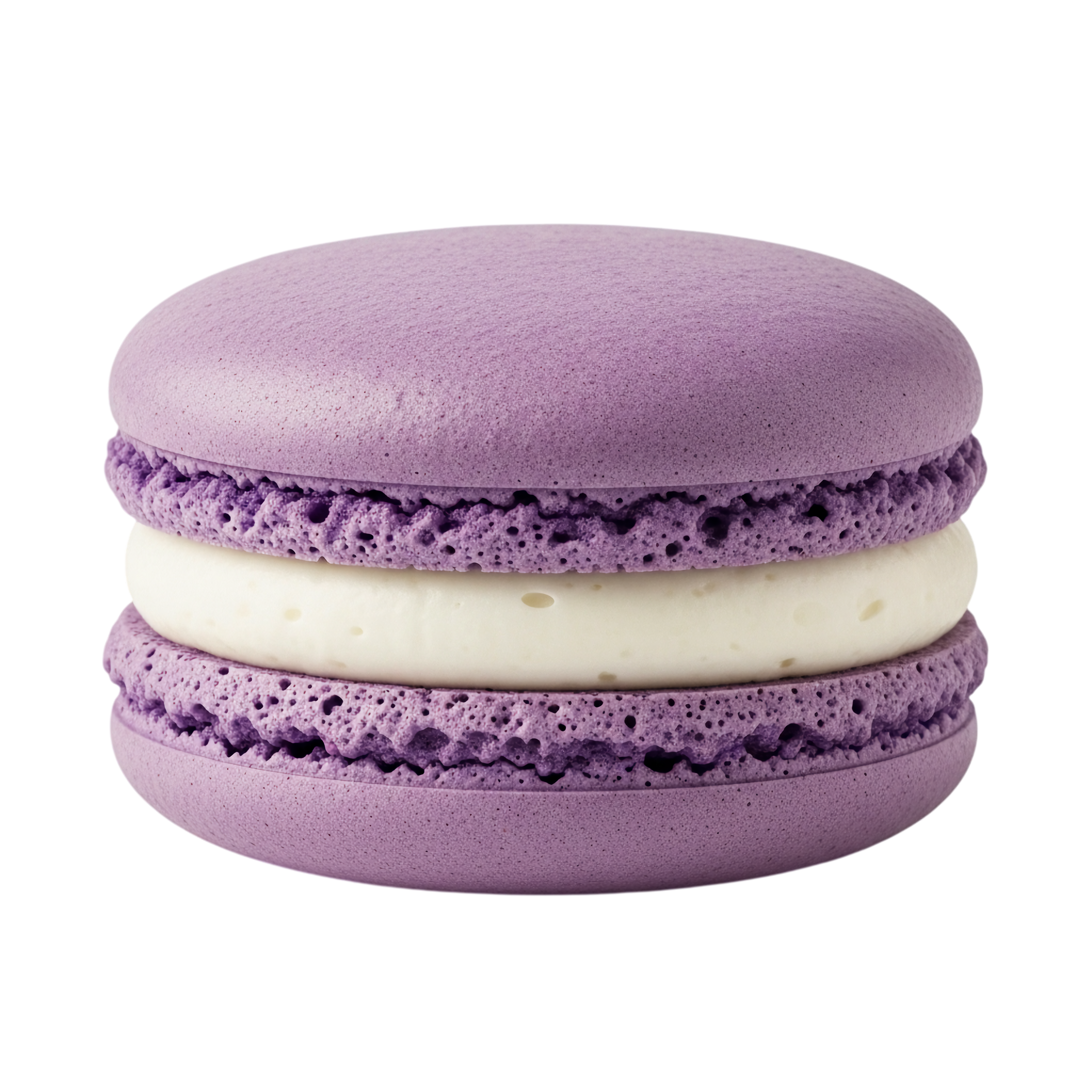 purple blackberry macaron with smooth cream filling