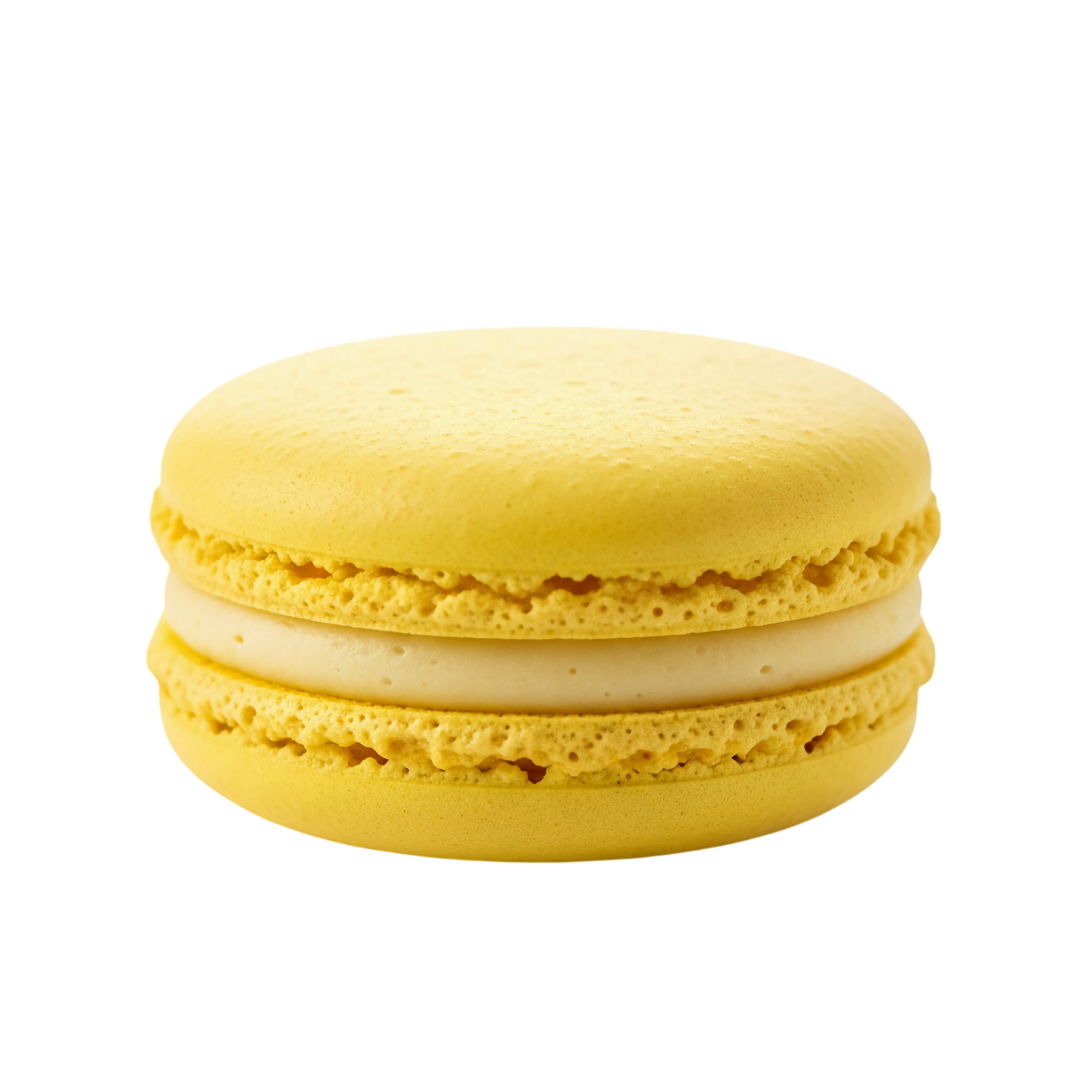 yellow round macaron cookie sweet dessert