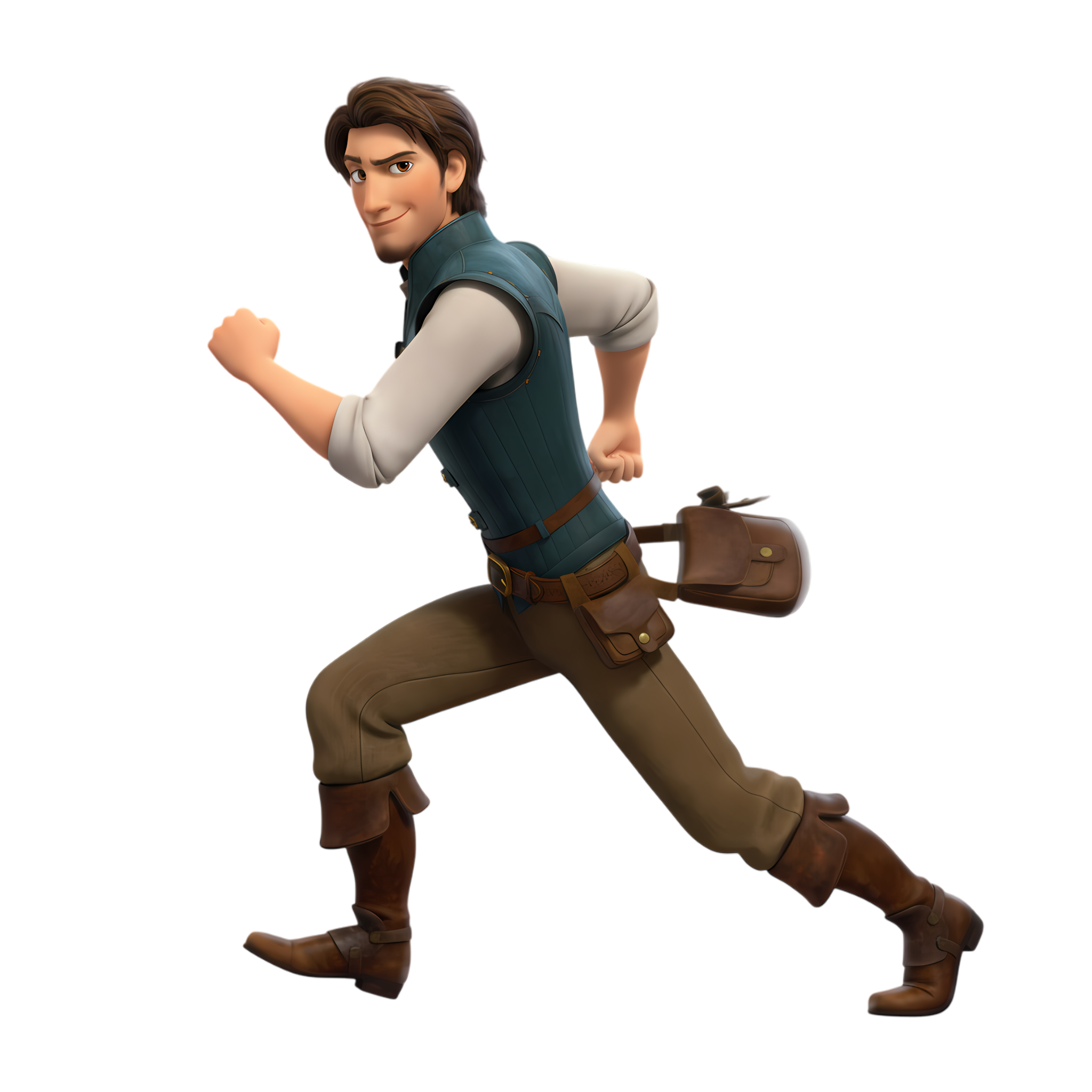 3d flynn rider character running