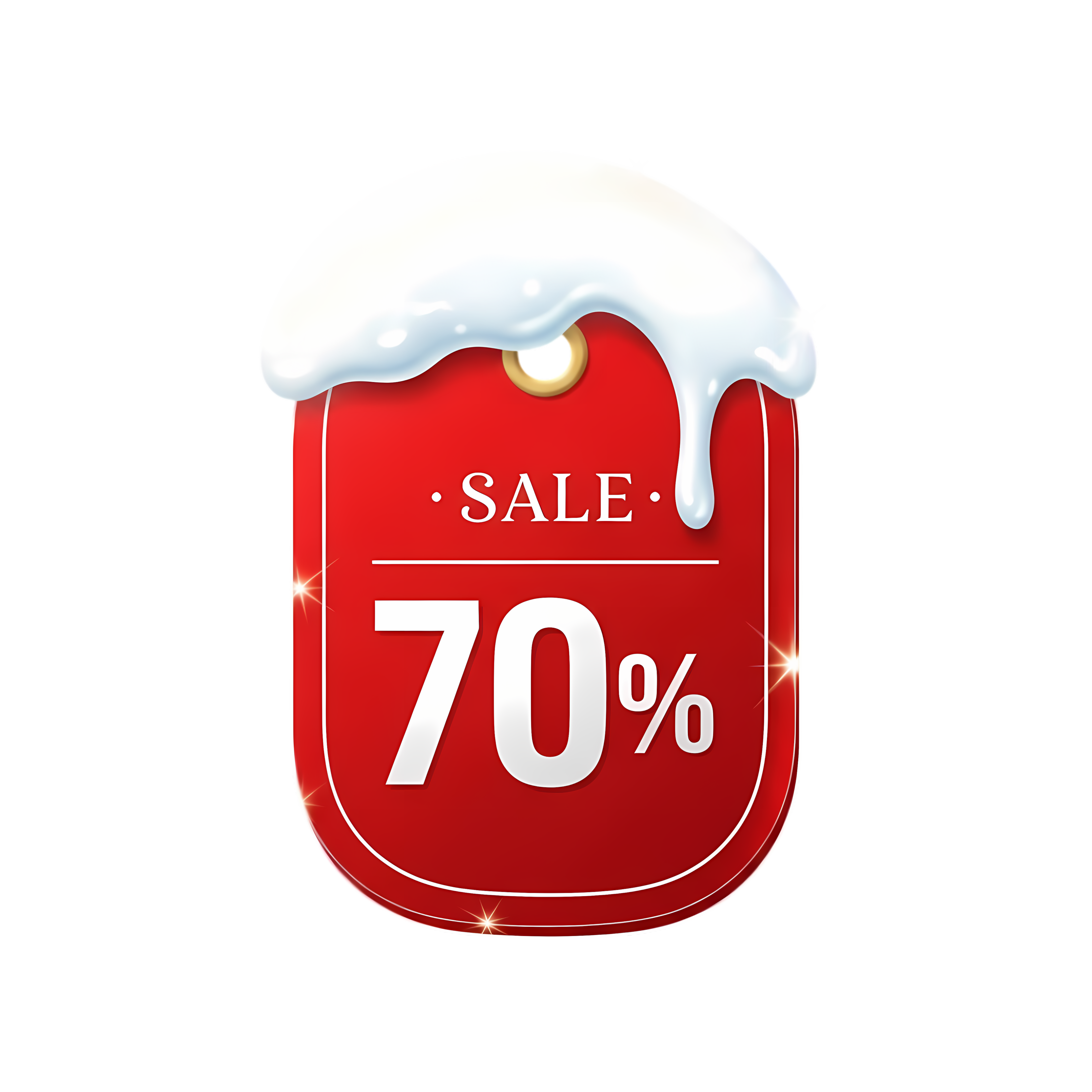 70 percent save christmas red sale discount tag