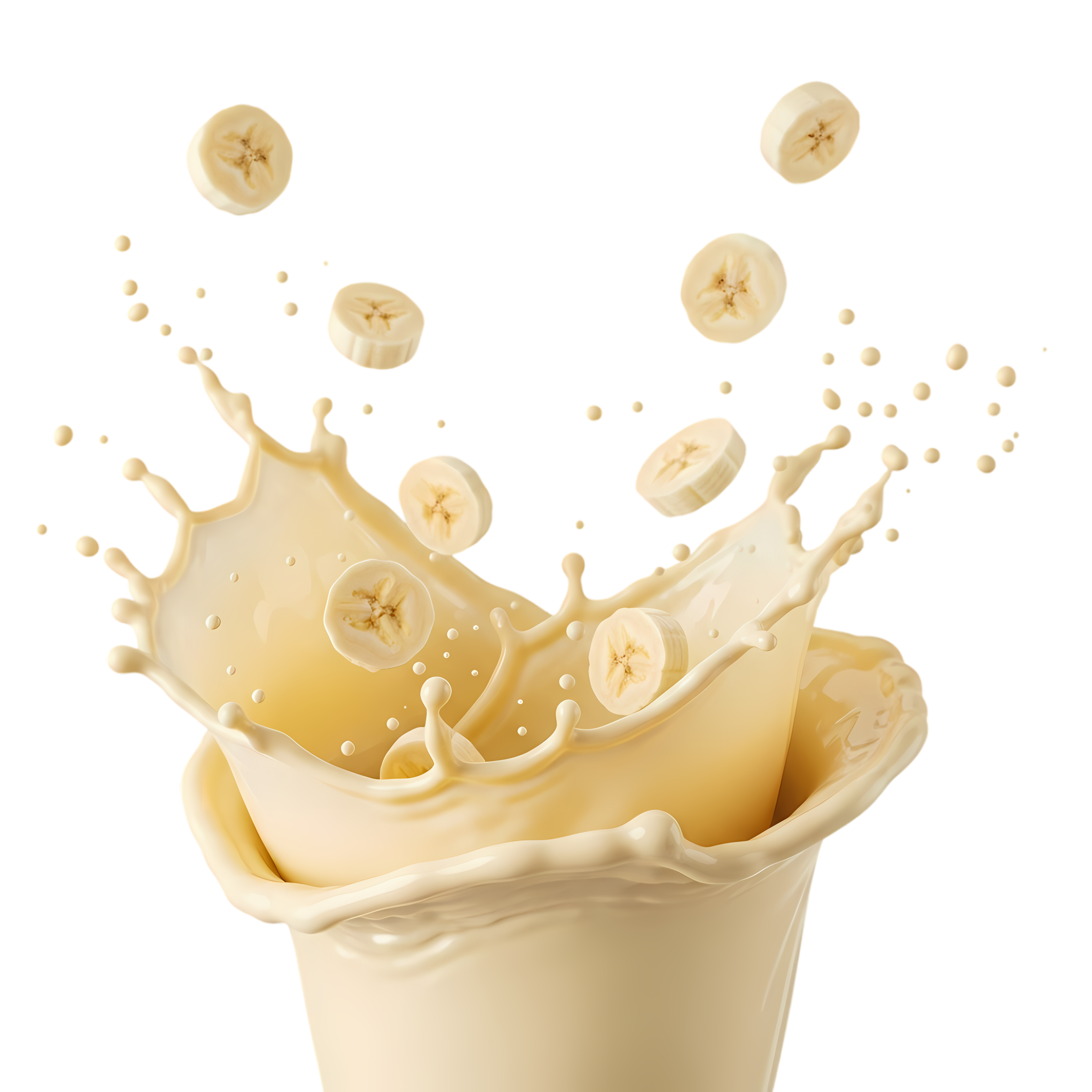 banana milk splash swirl png