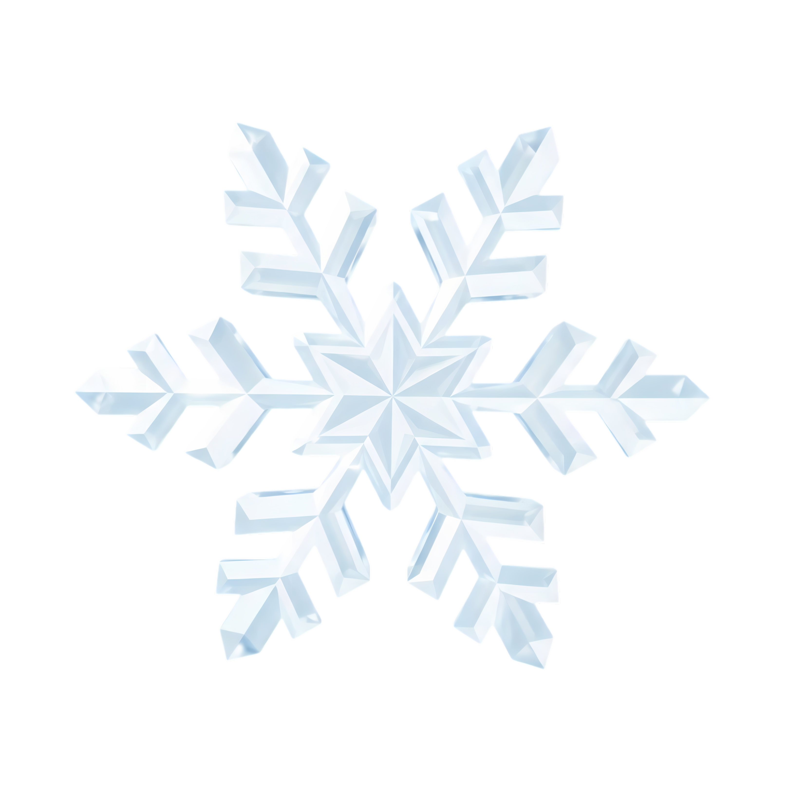 elegant smooth white snowflake vector design