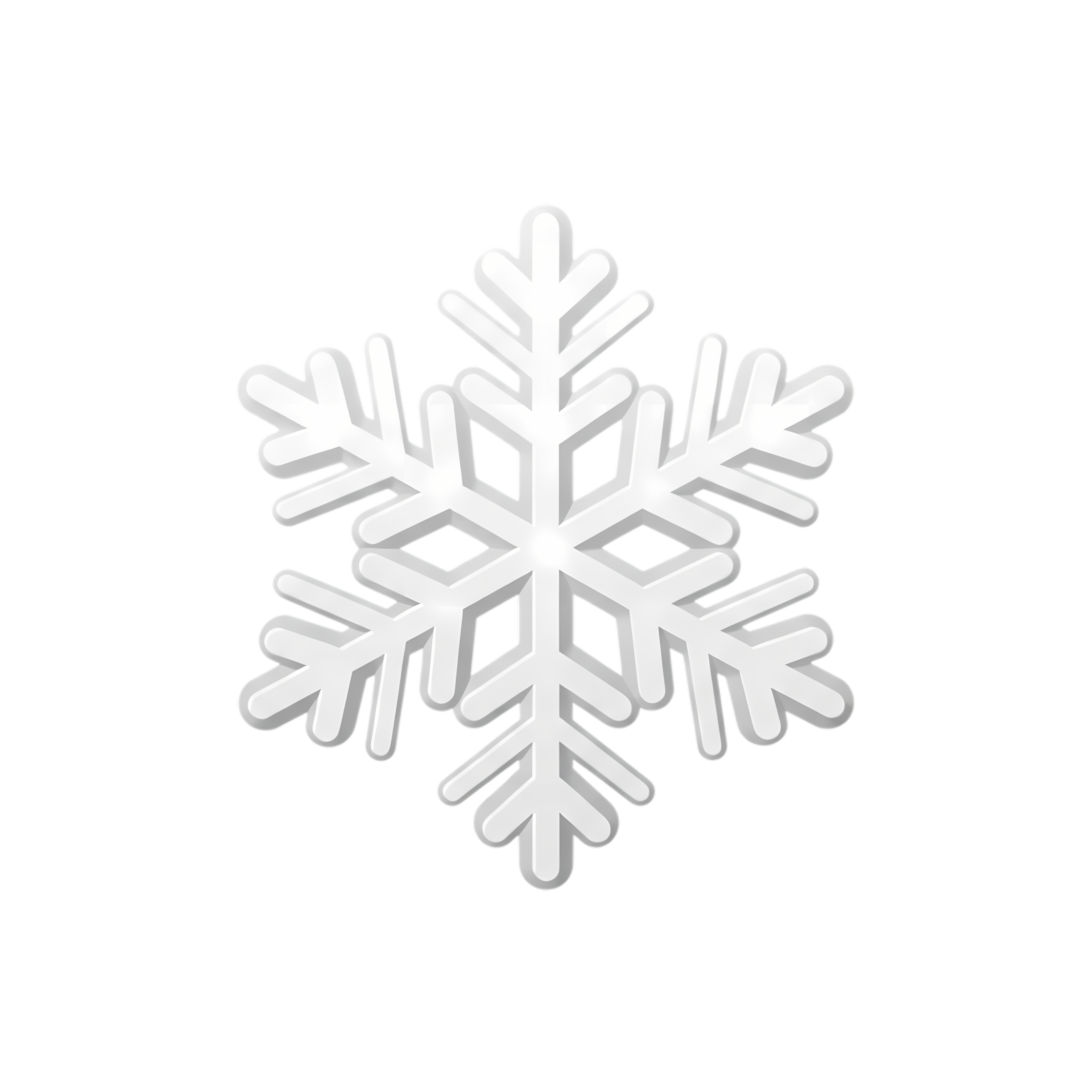 elegant smooth white vector snowflake