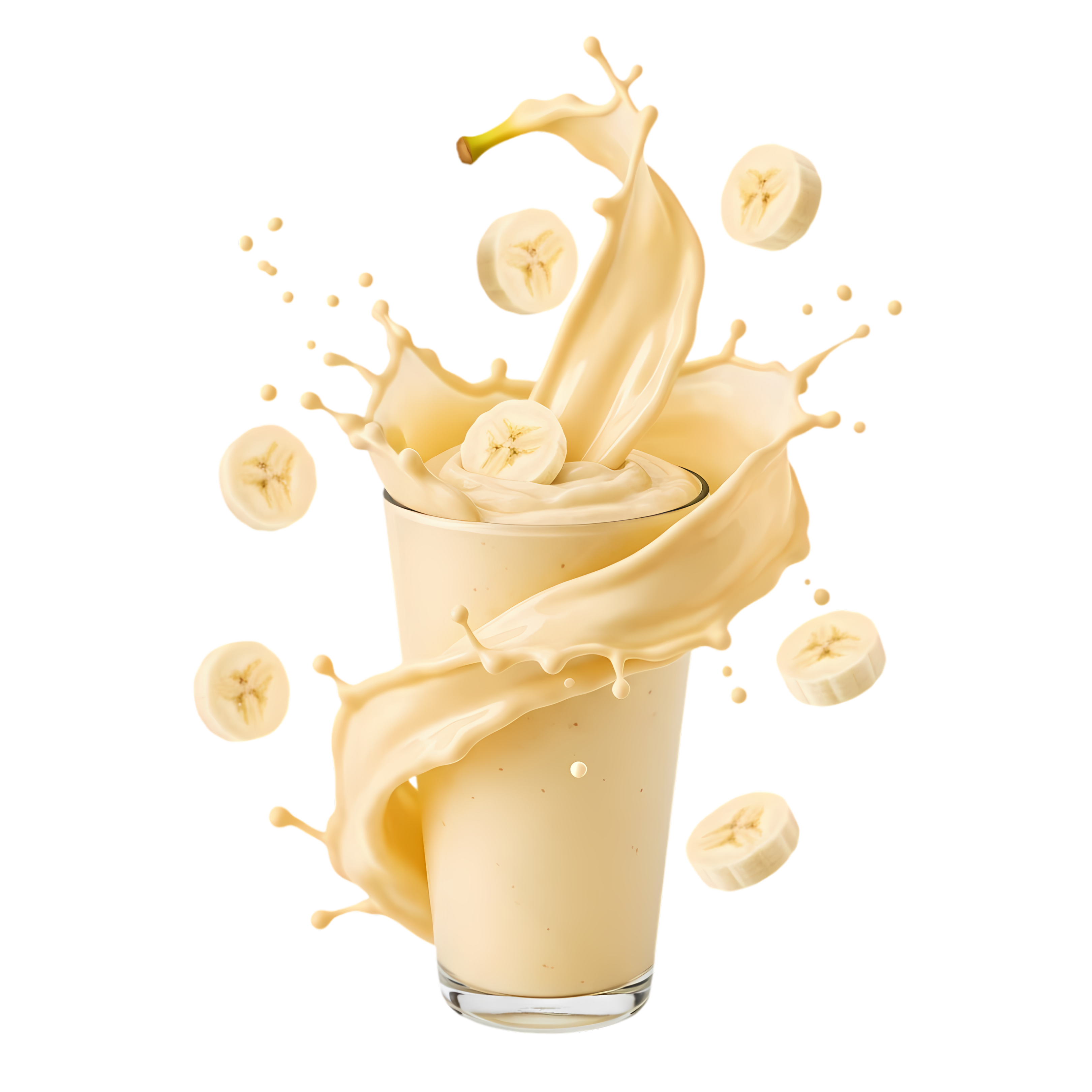 fresh banana milk splash