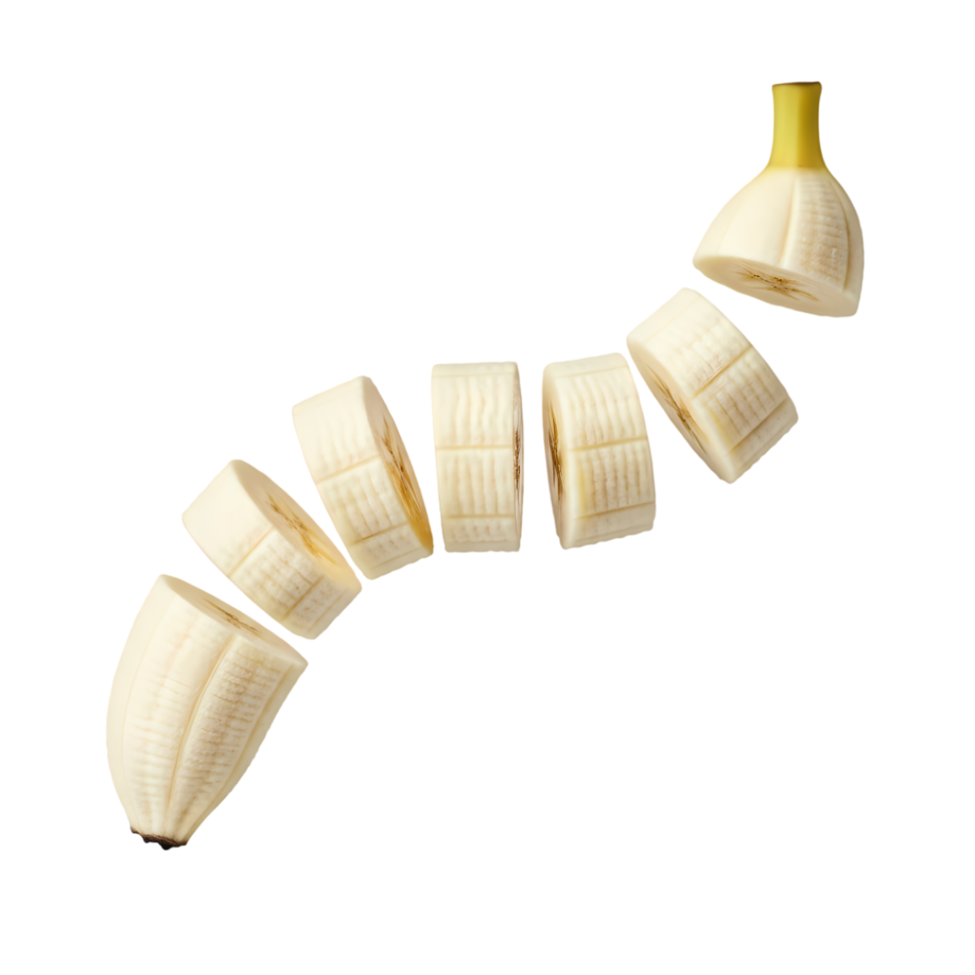 fresh banana slices composition