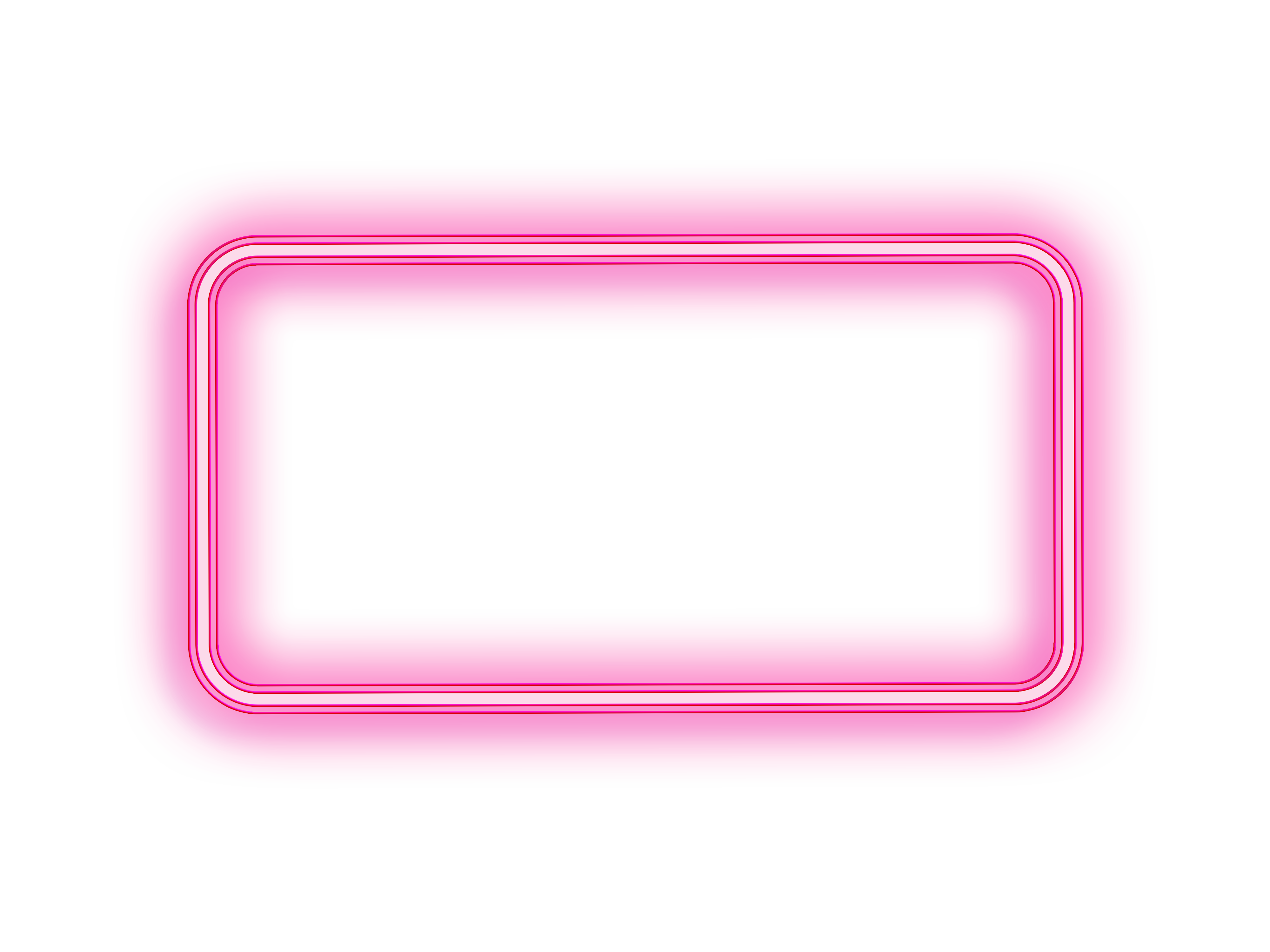 modern red neon frame on png background