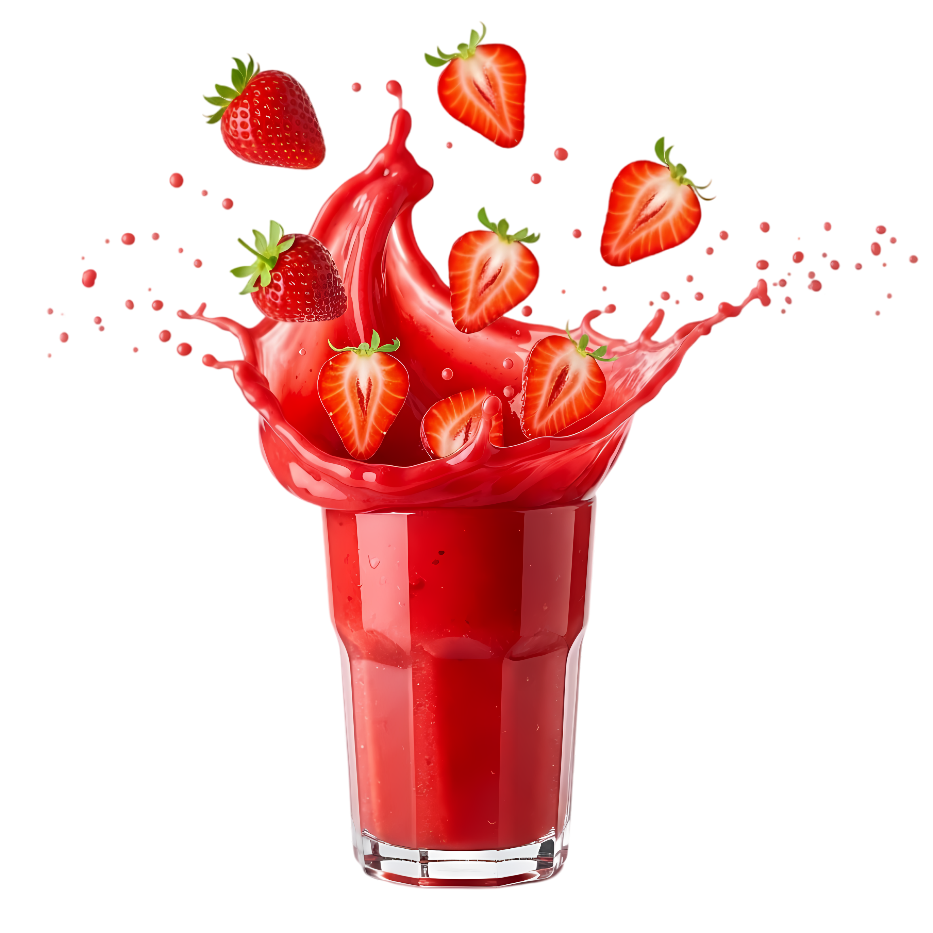 thick strawberry smoothie with power splash