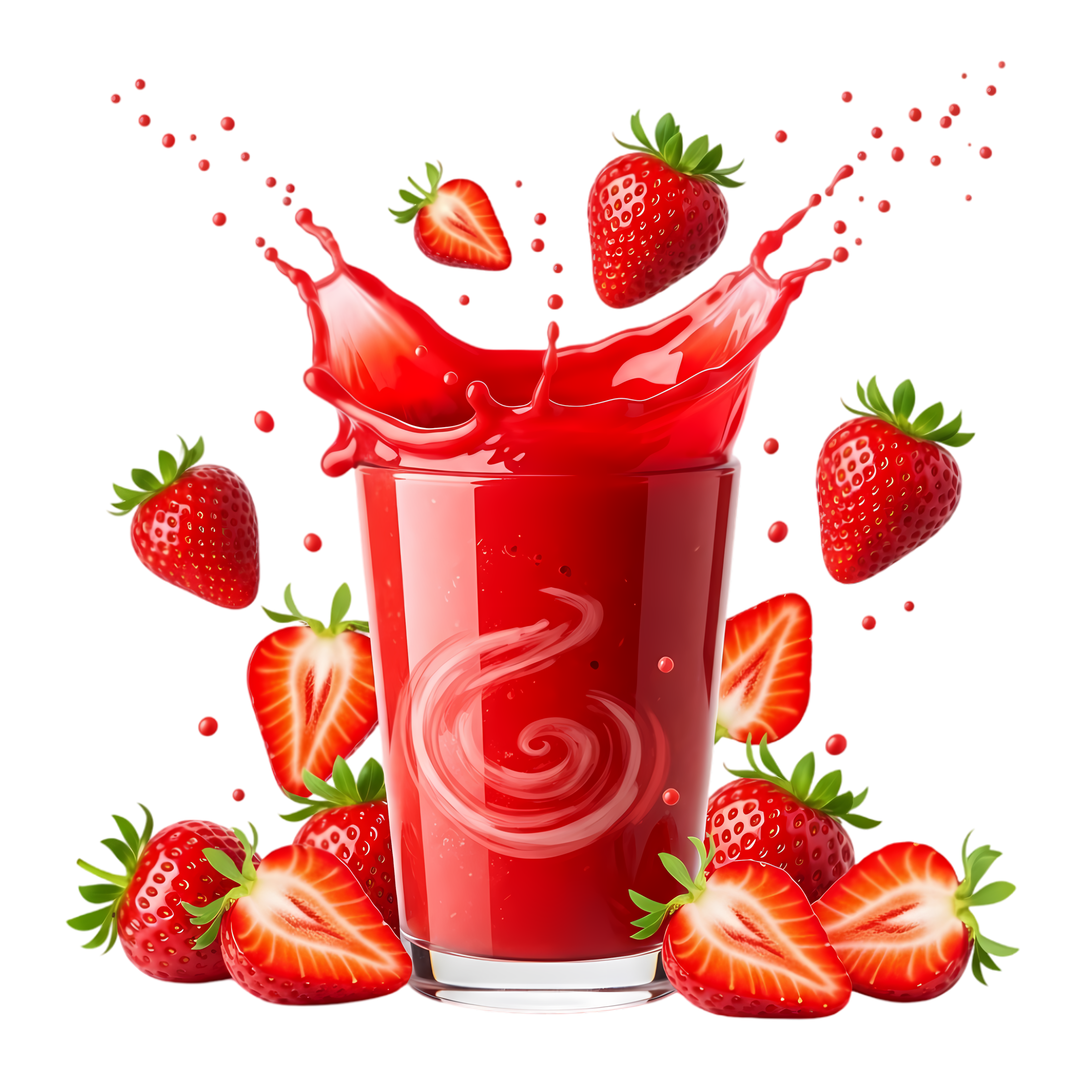 vibrant red smoothie splash motion