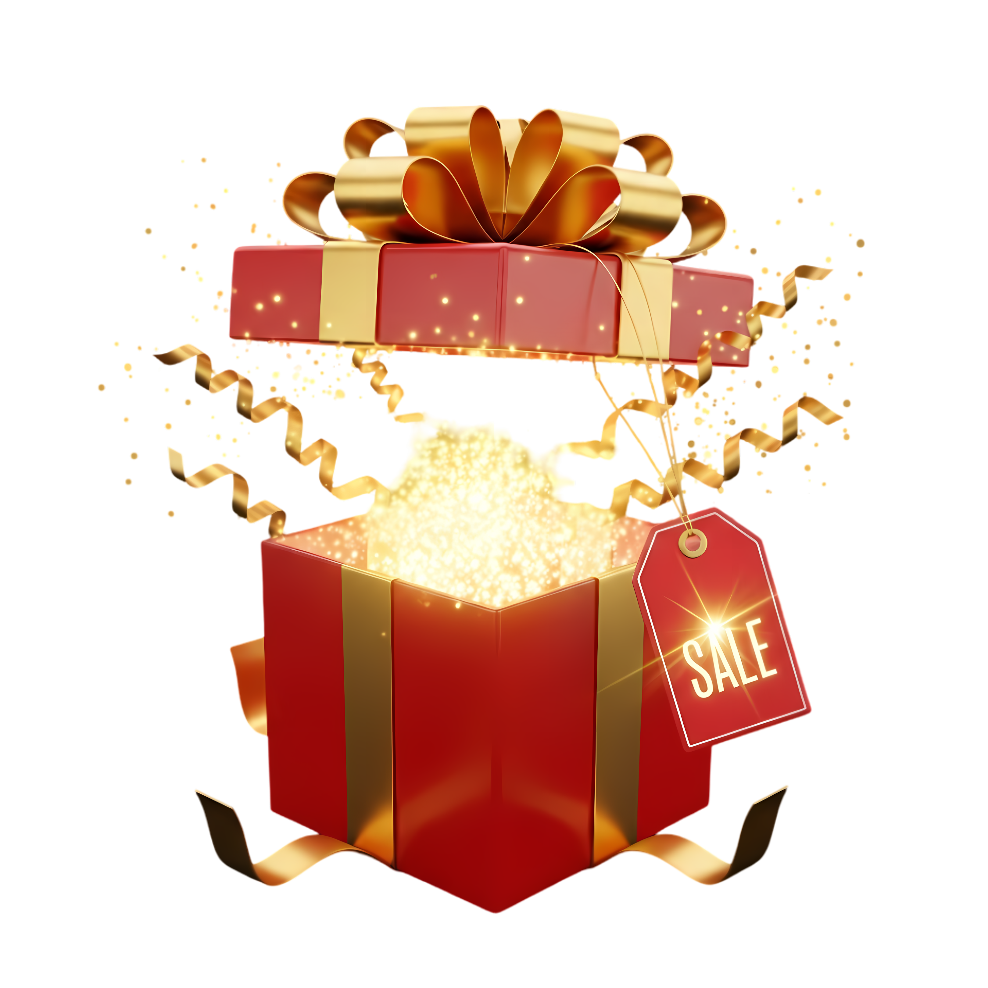christmas gift box promo tag