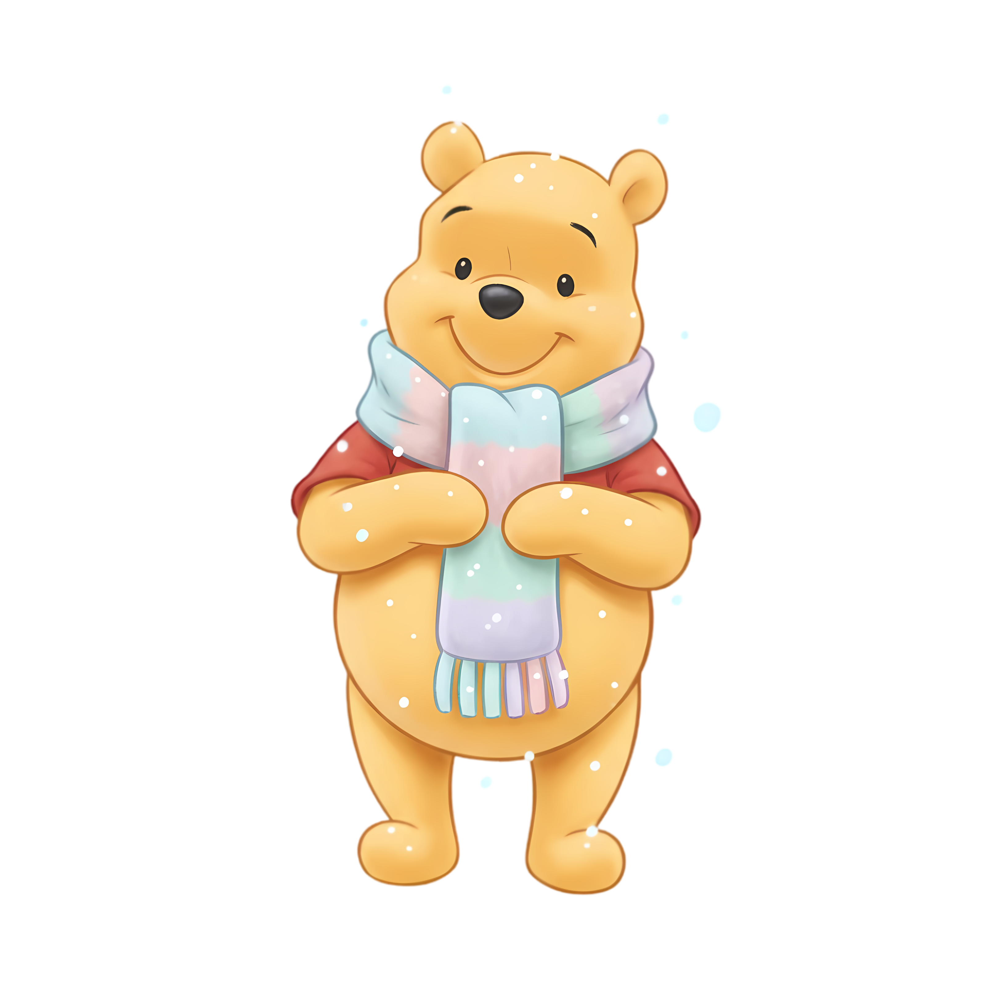 cozy scarf look for winnie the pooh