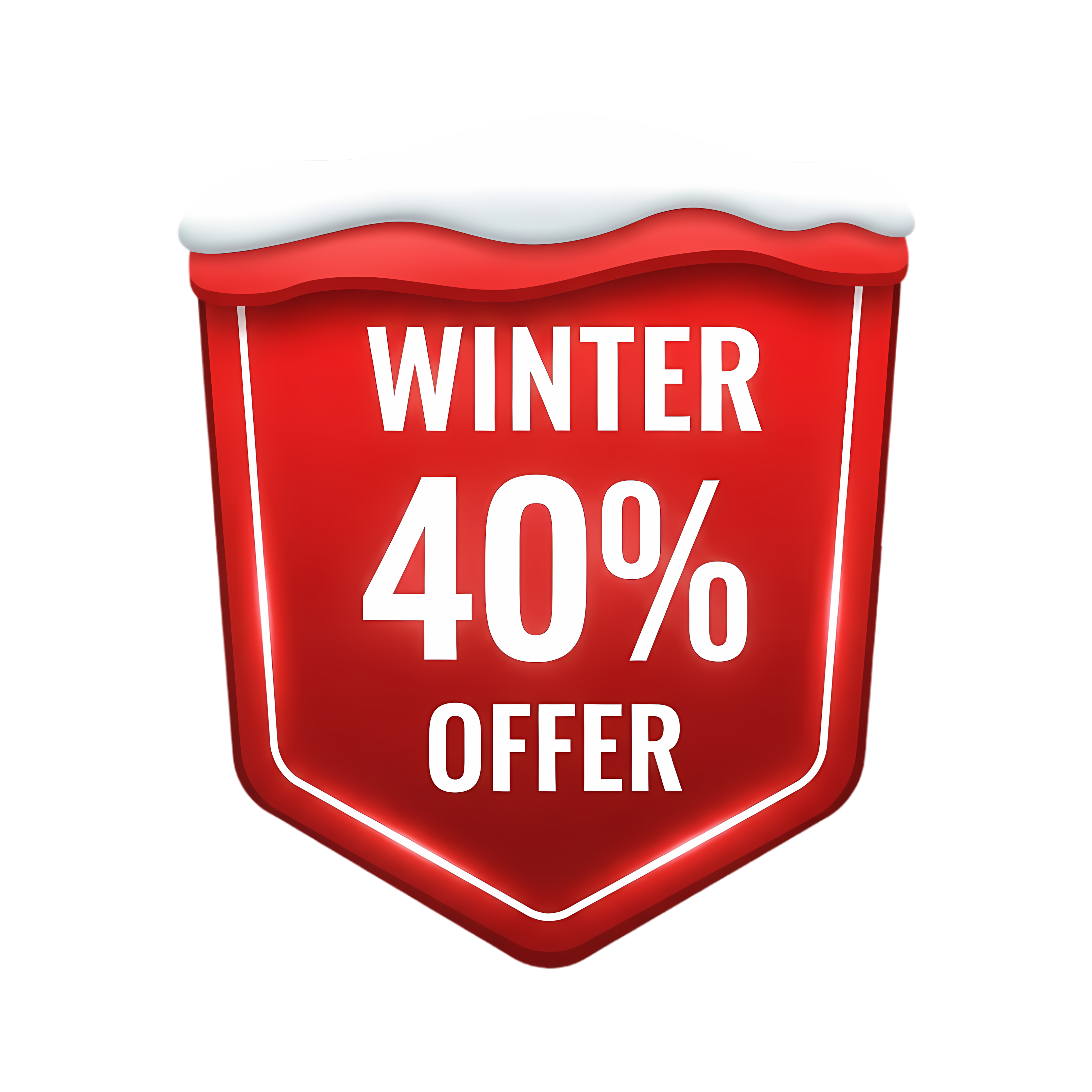 holiday red discount tag 40