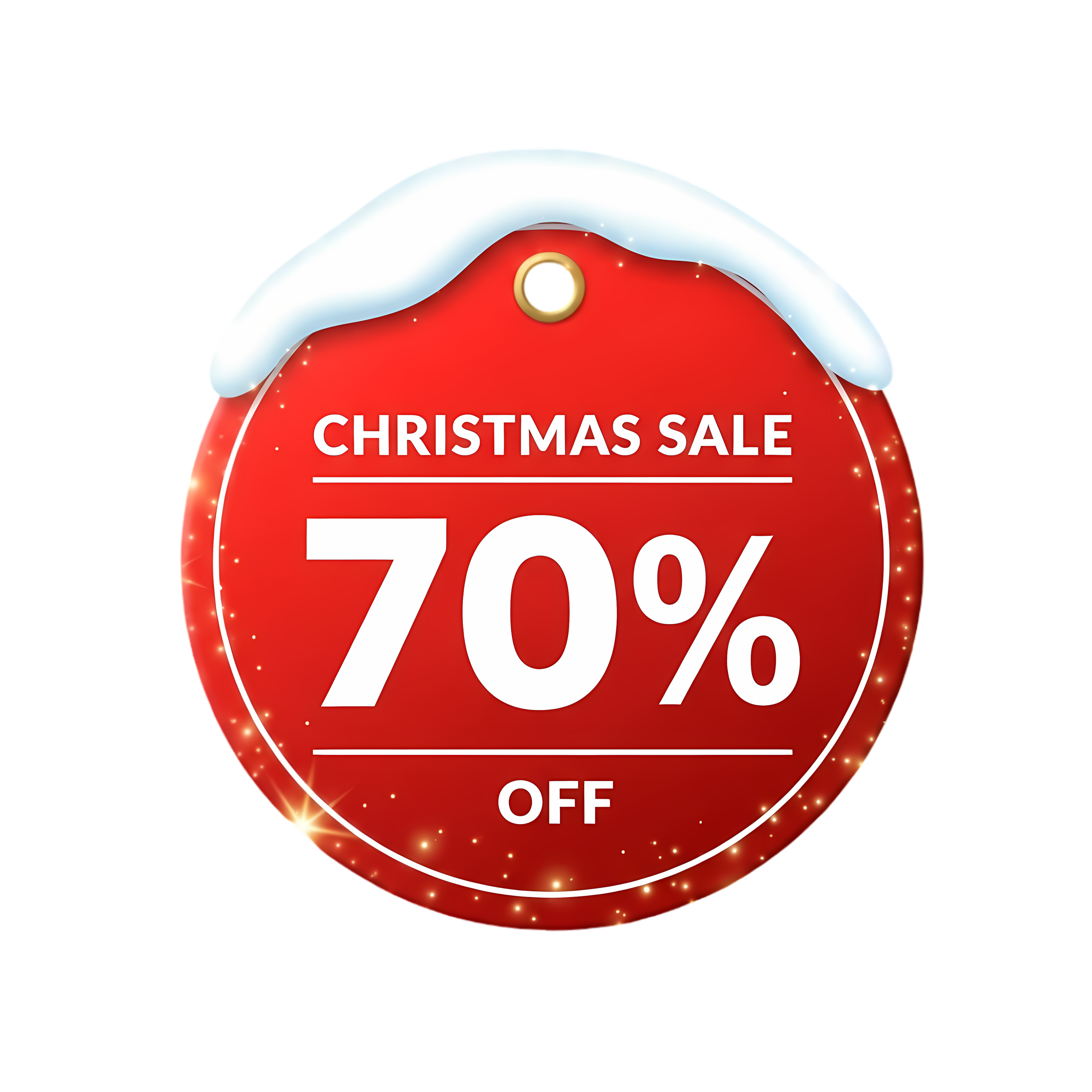 red christmas discount tag 70