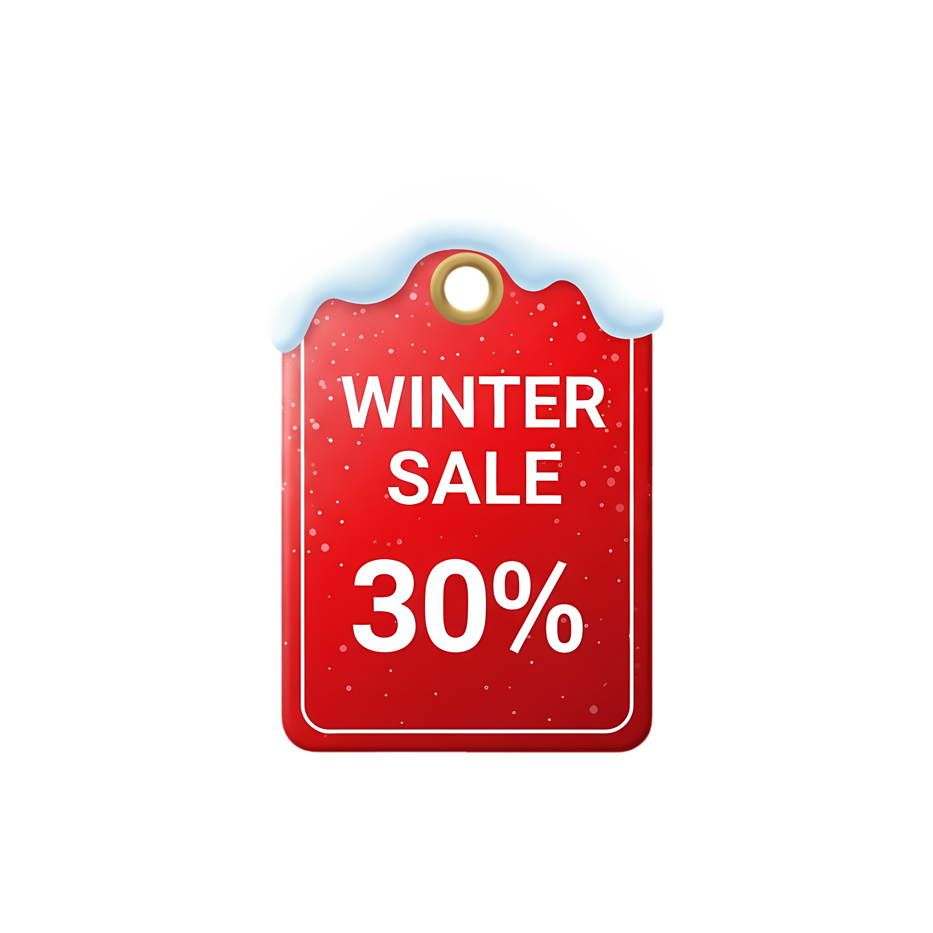 red holiday sale tag showing 30