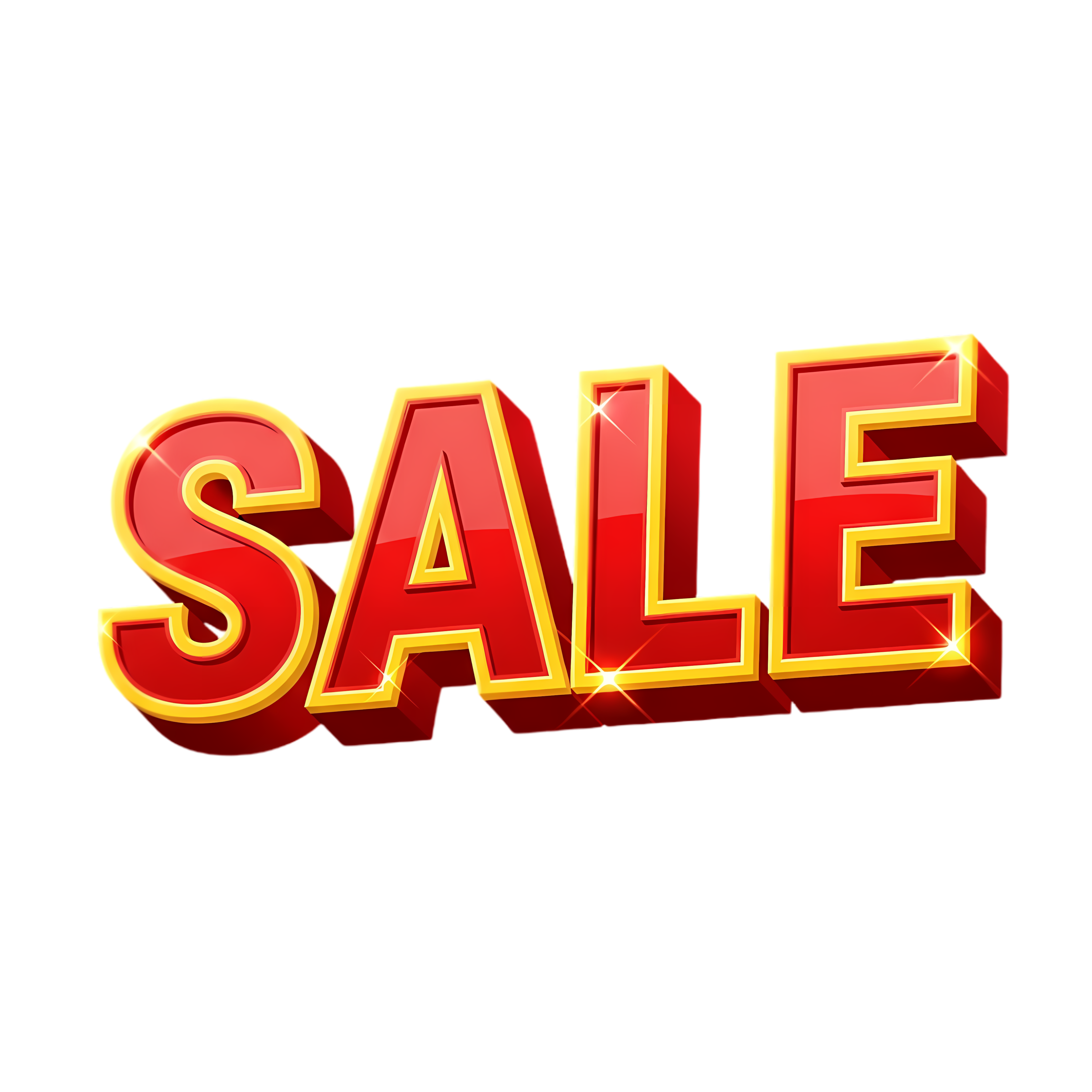red yellow bold sale vector sign