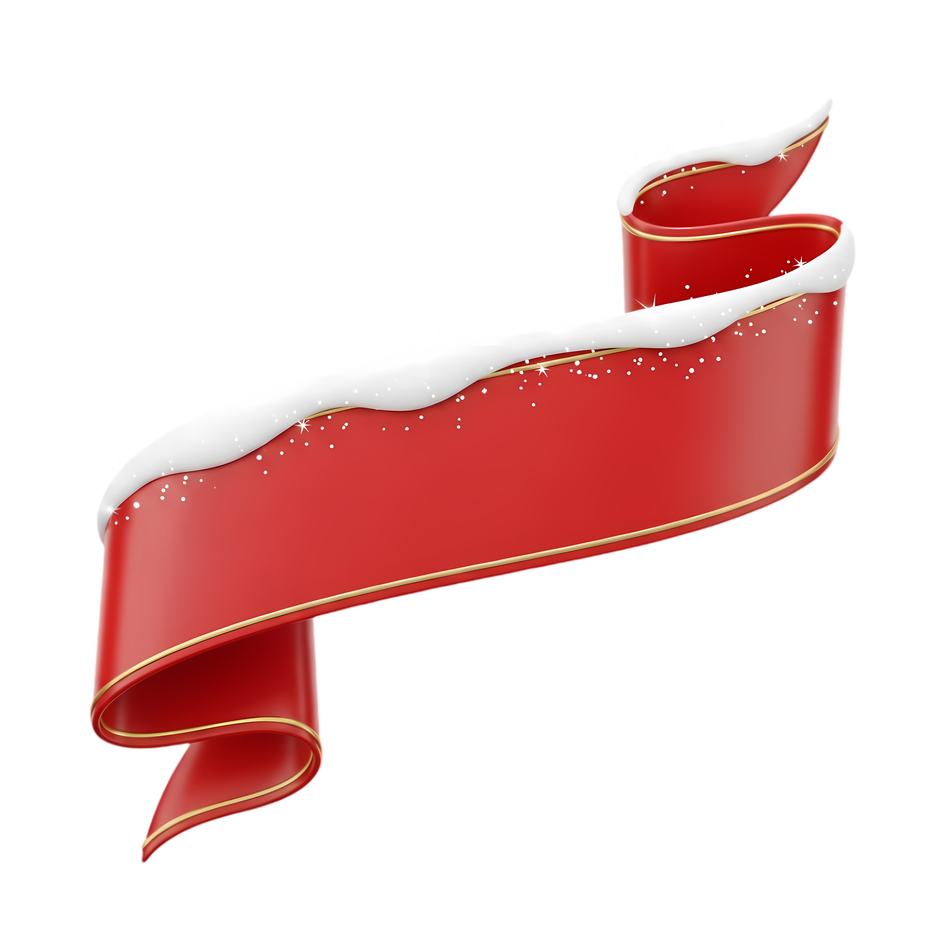 snowy curved red sale banner
