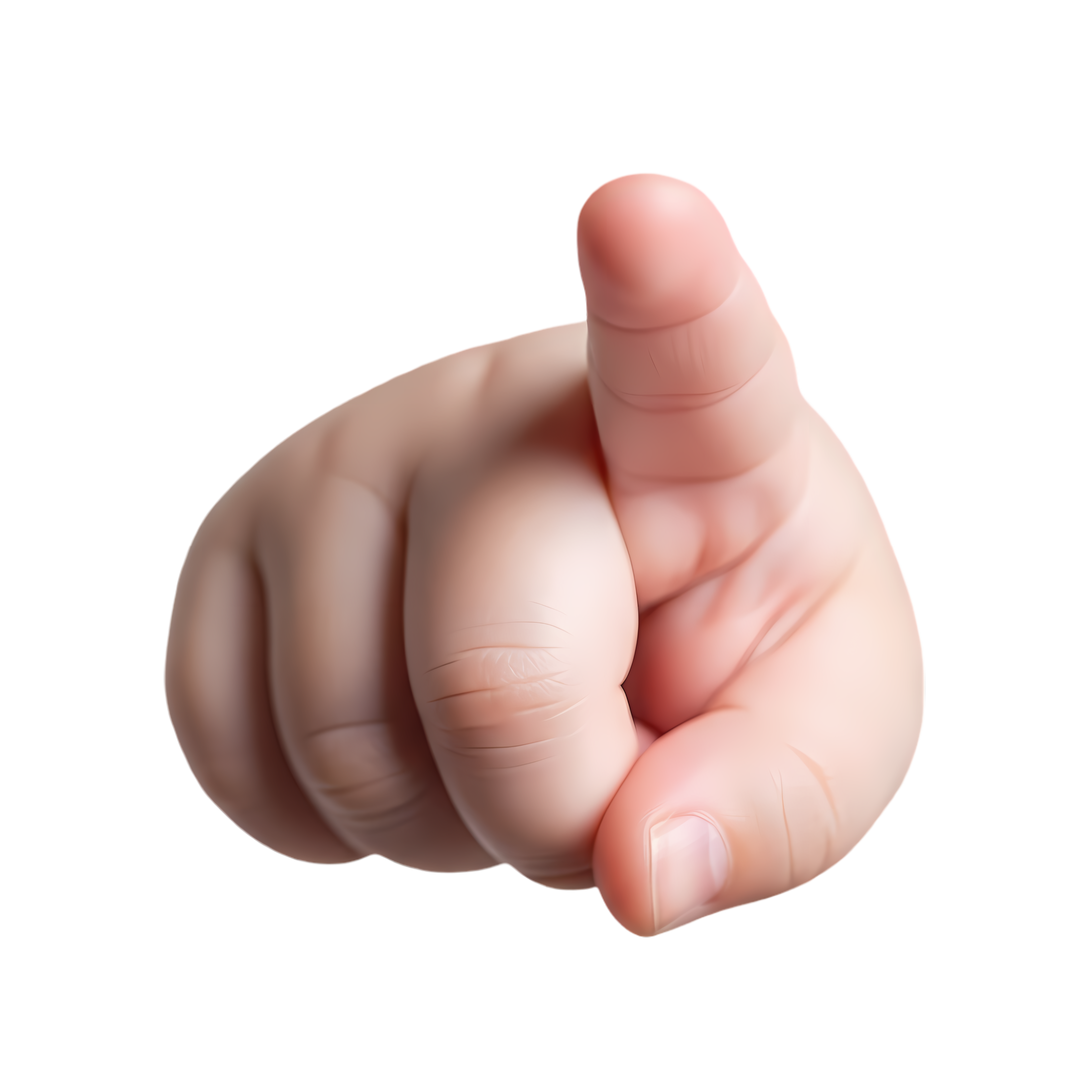 Baby Hand Thumb Up Soft Pink