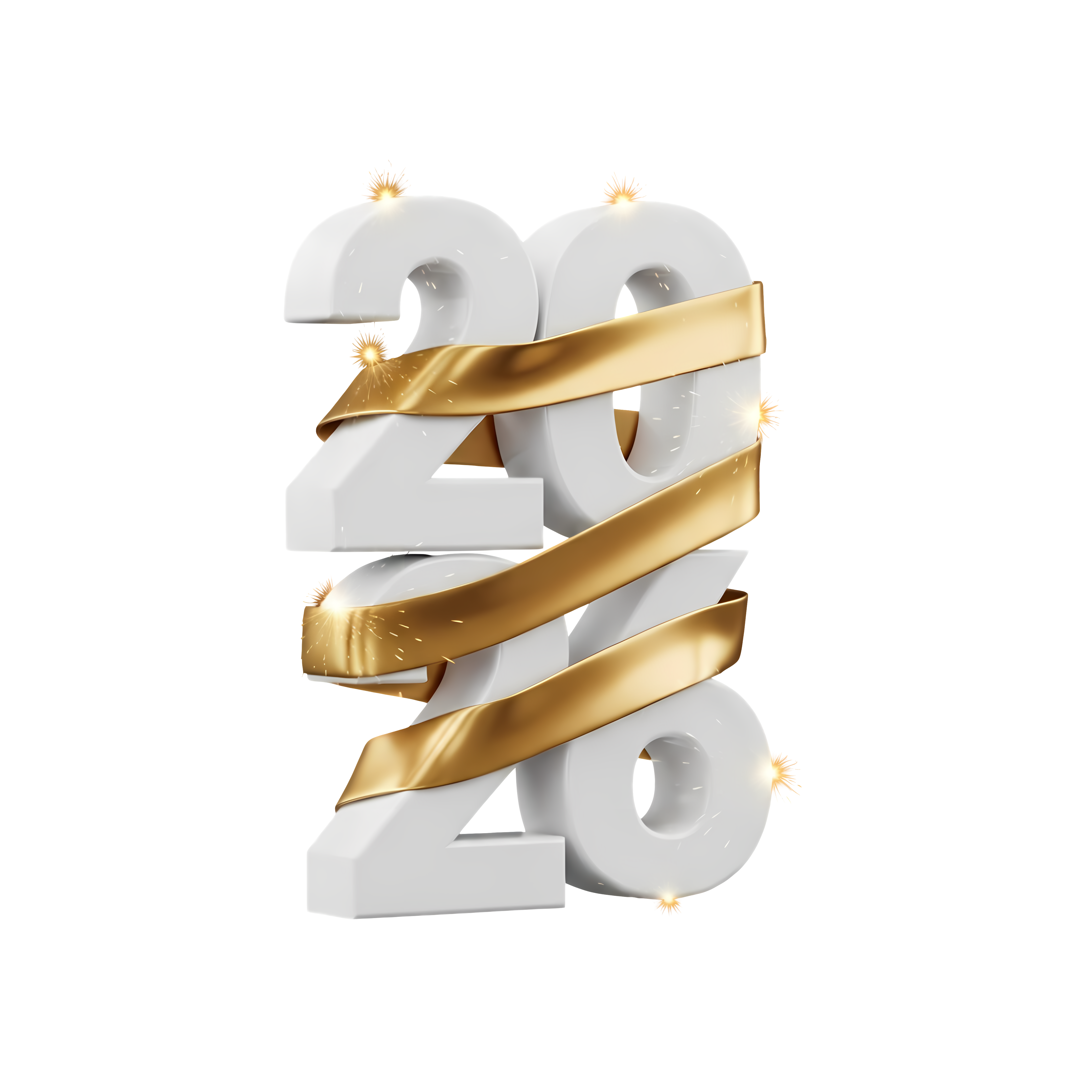 bold luxury 2026 ribbon typography