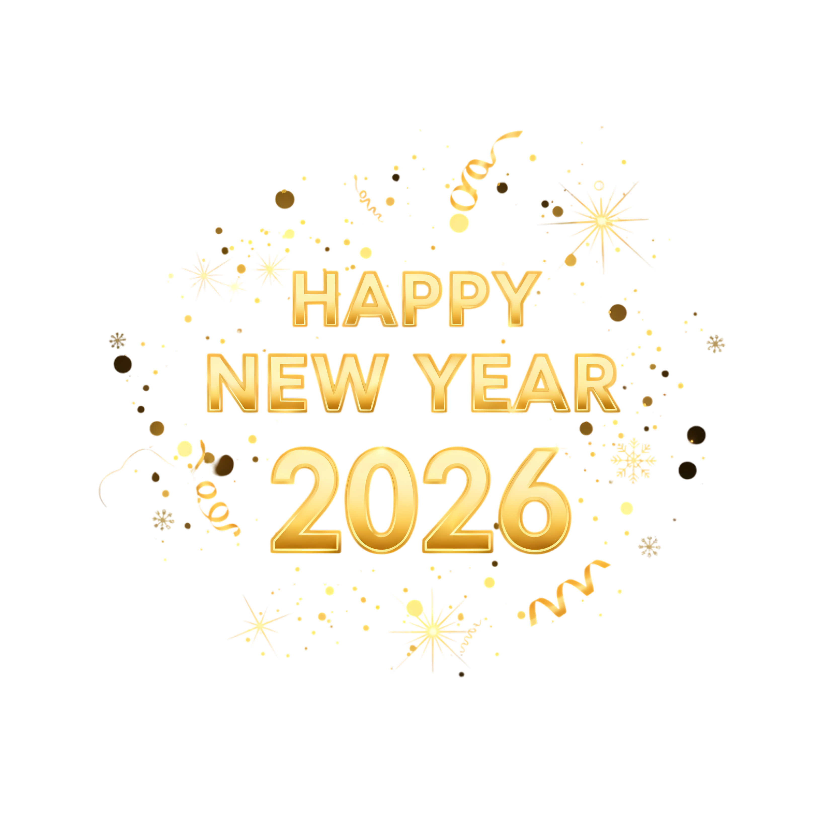 bright happy new year 2026 celebration text