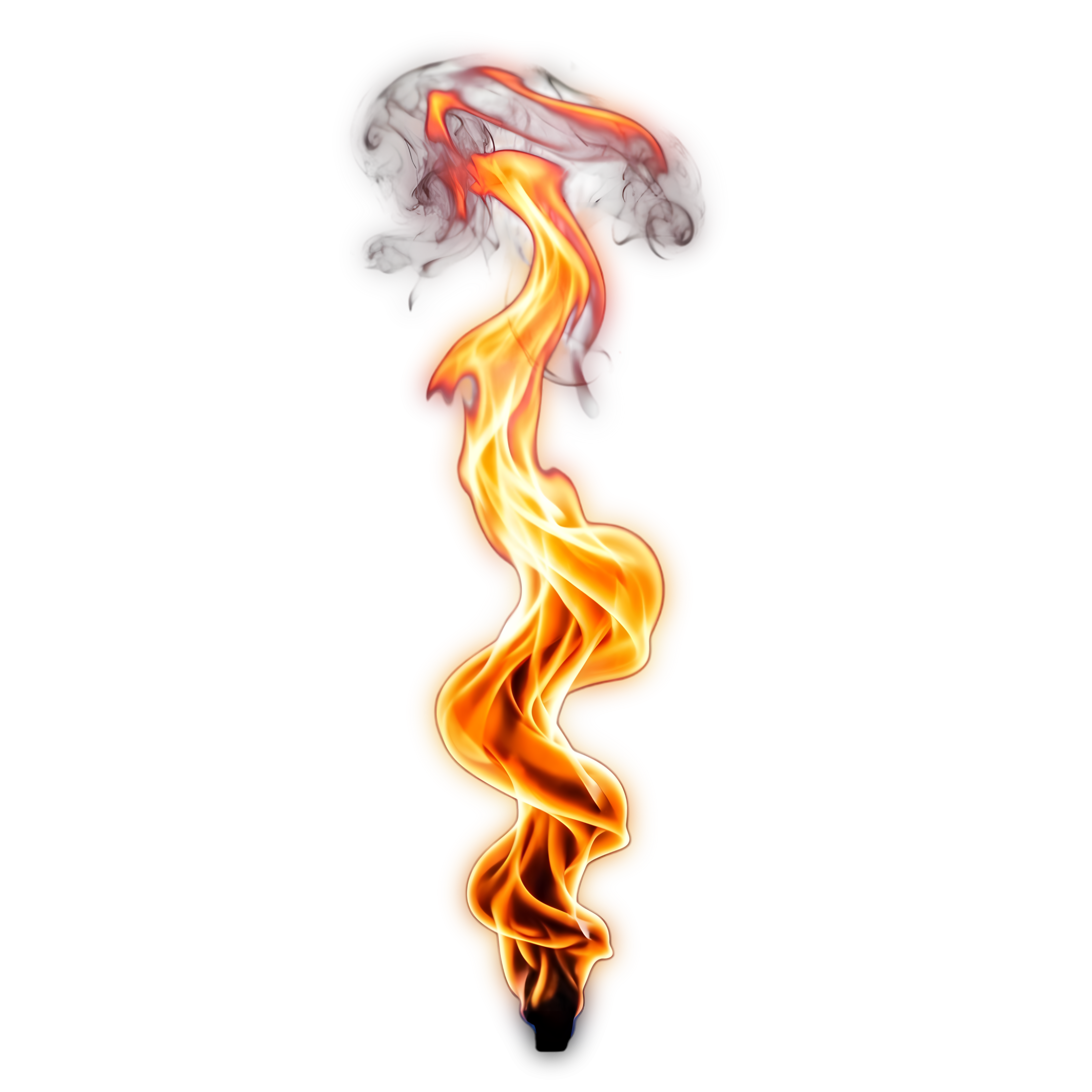 bright vertical flame swirl with airy motion effect