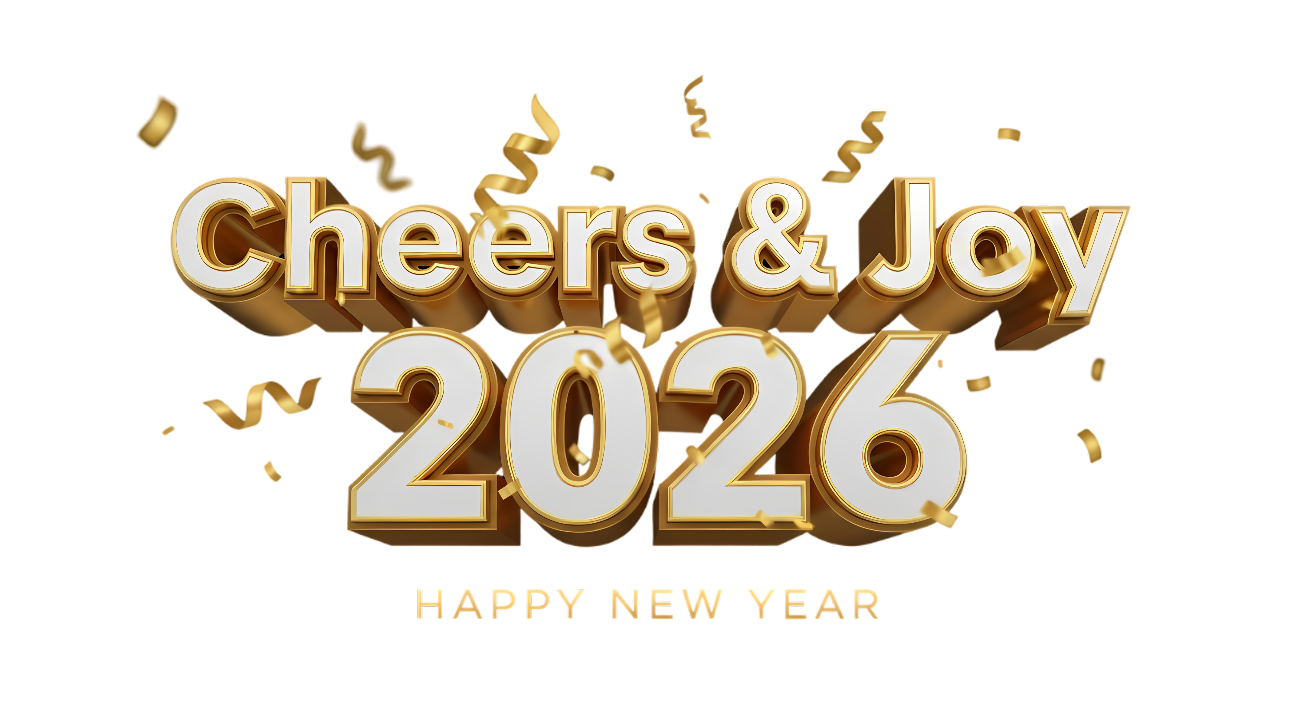 cheers joy happy new year 2026 calligraphy art