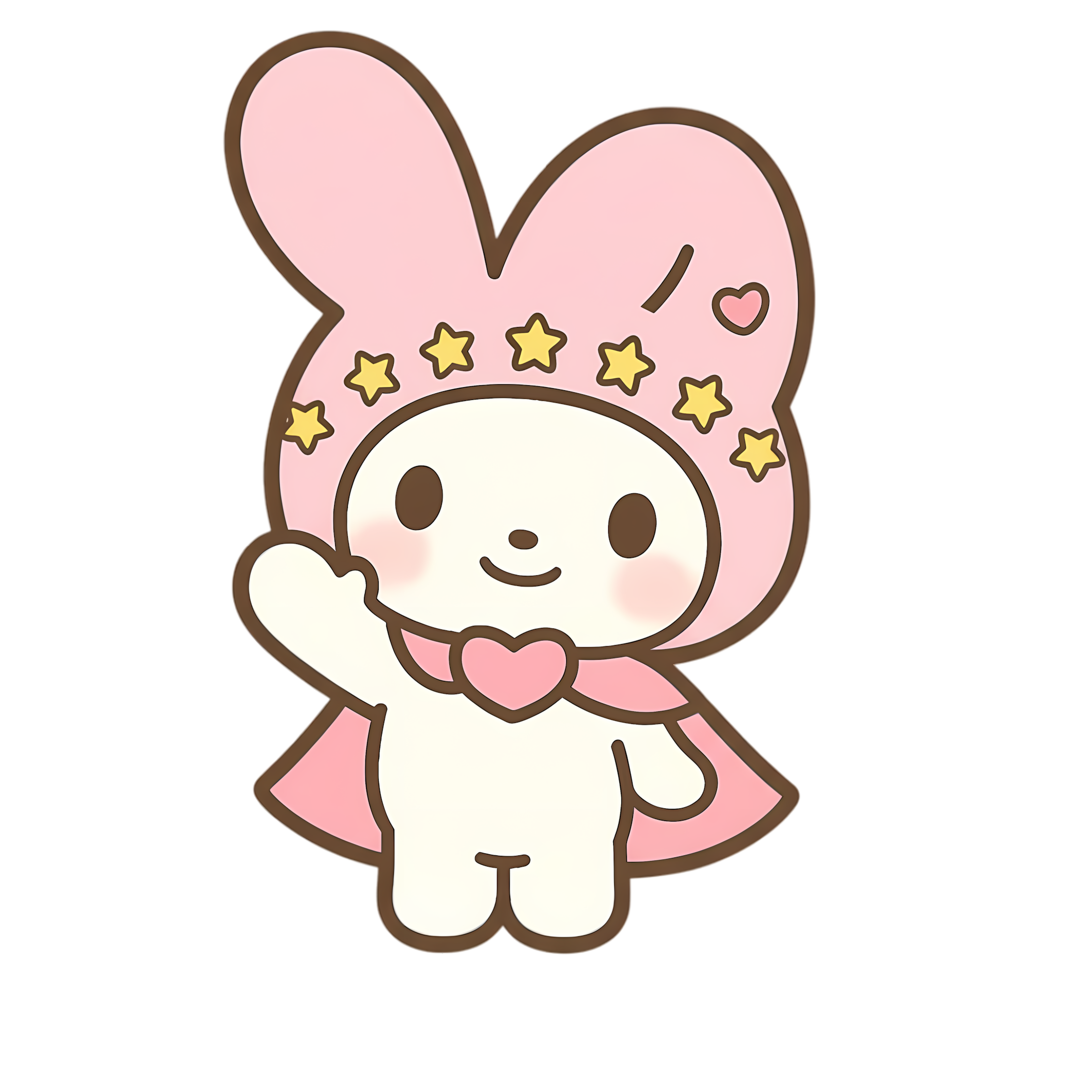 chibi bunny with stars headband