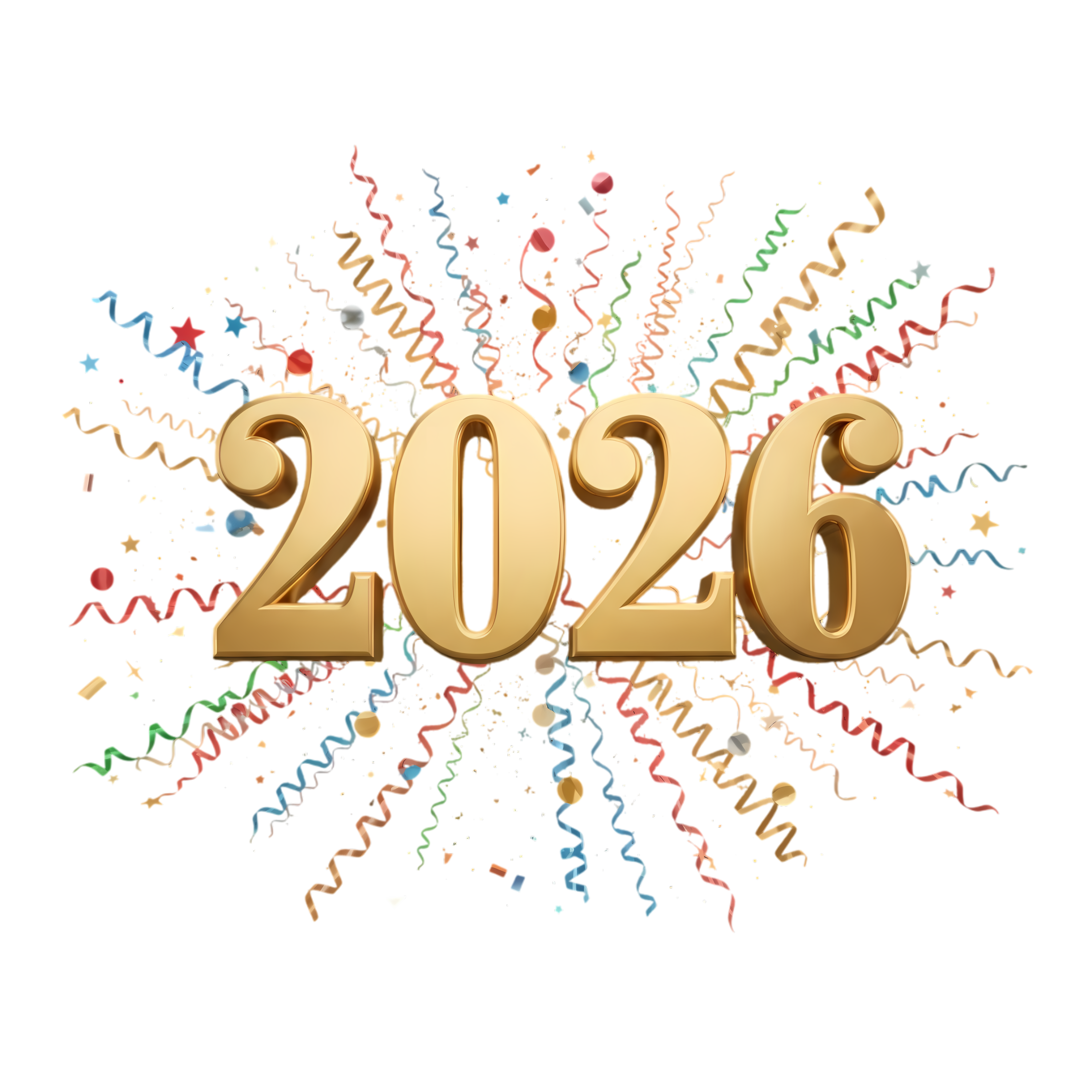 classic gold 2026 new year celebration graphic