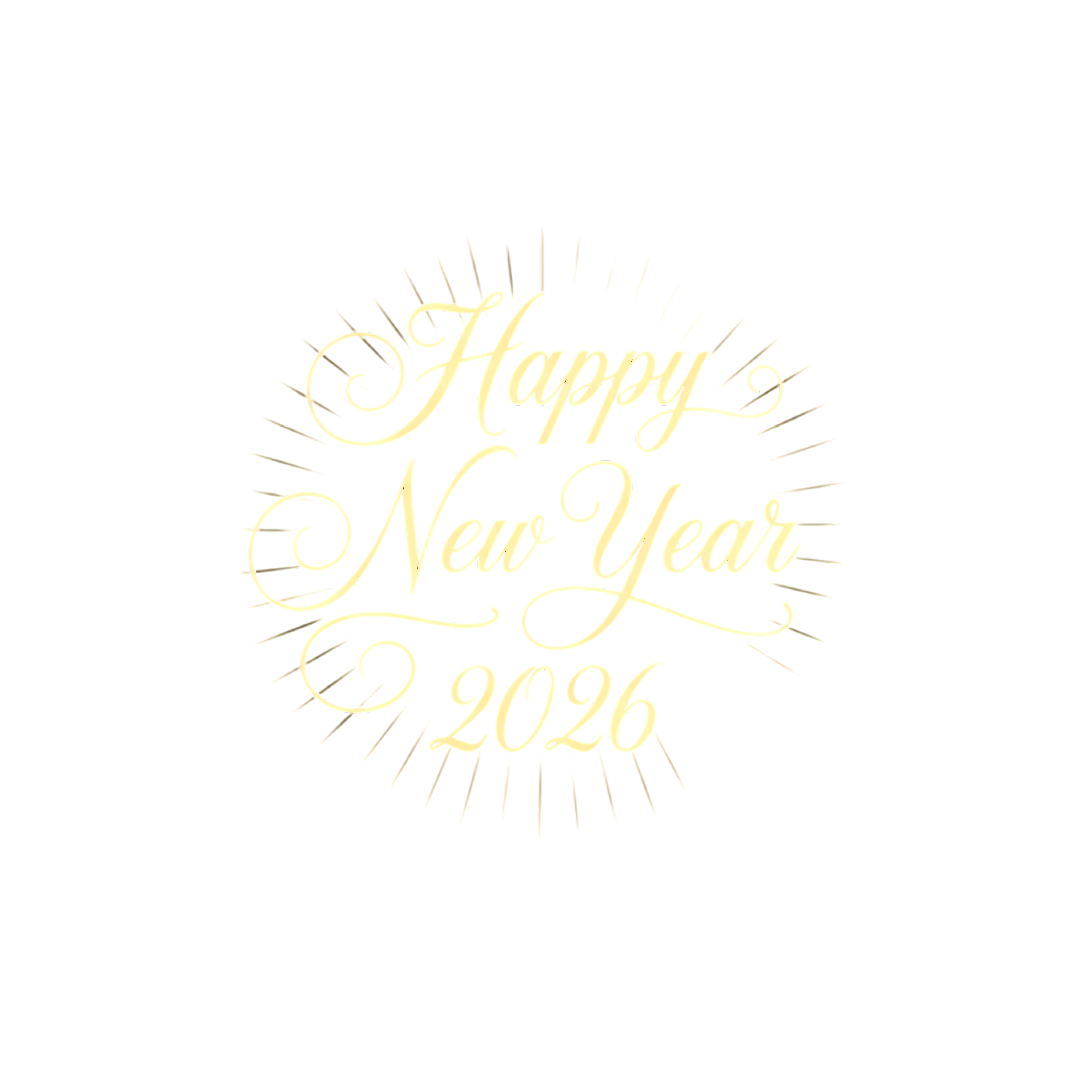 elegant happy new year 2026 script style