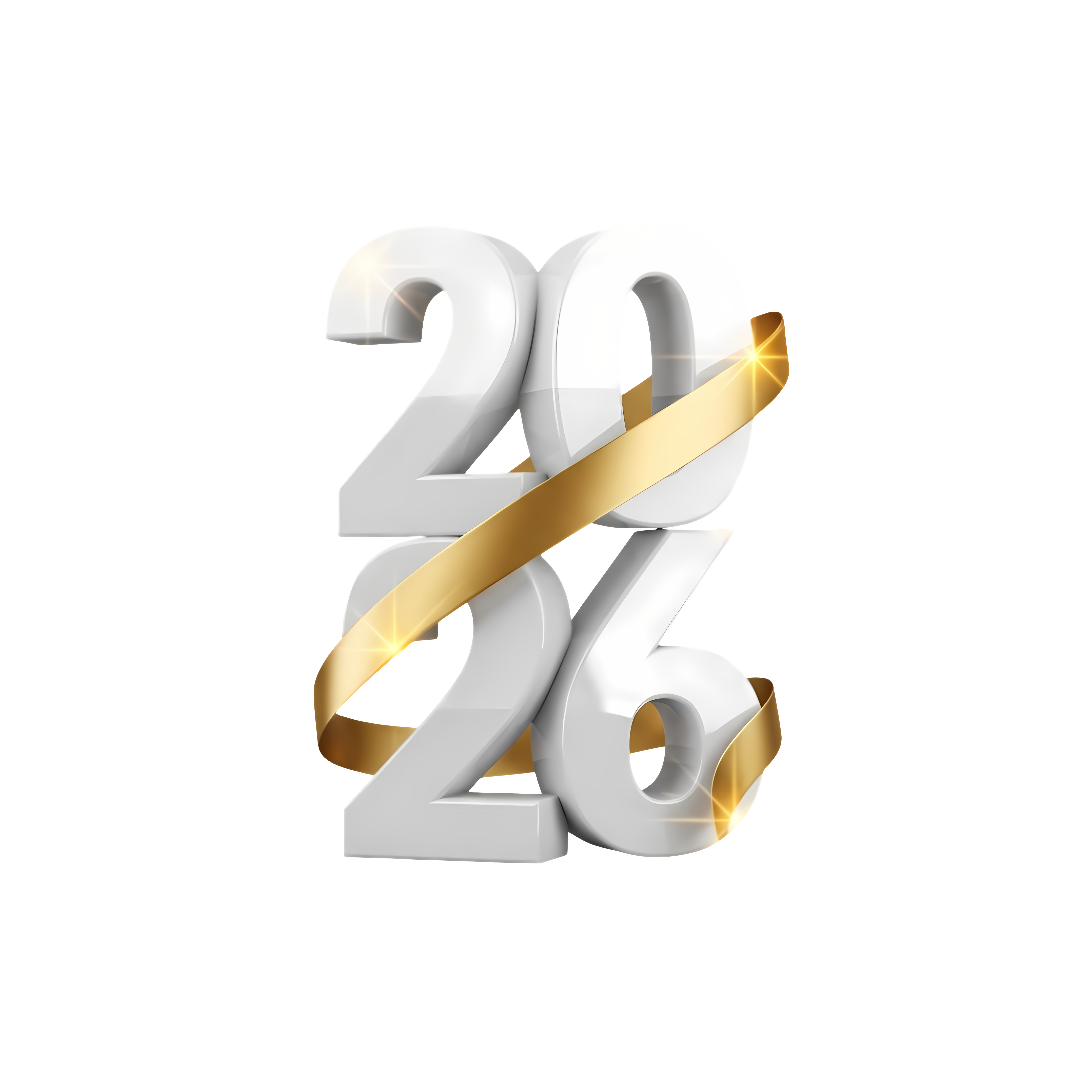 glossy vertical 2026 numbers luxury look
