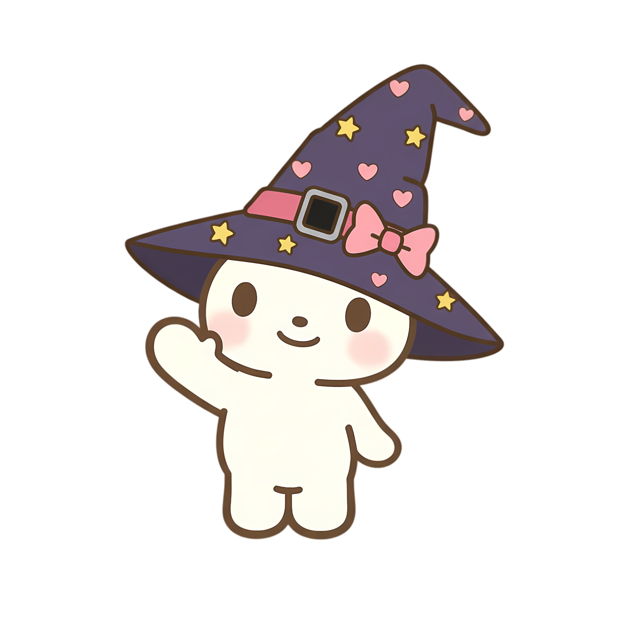 halloween bunny with witch hat