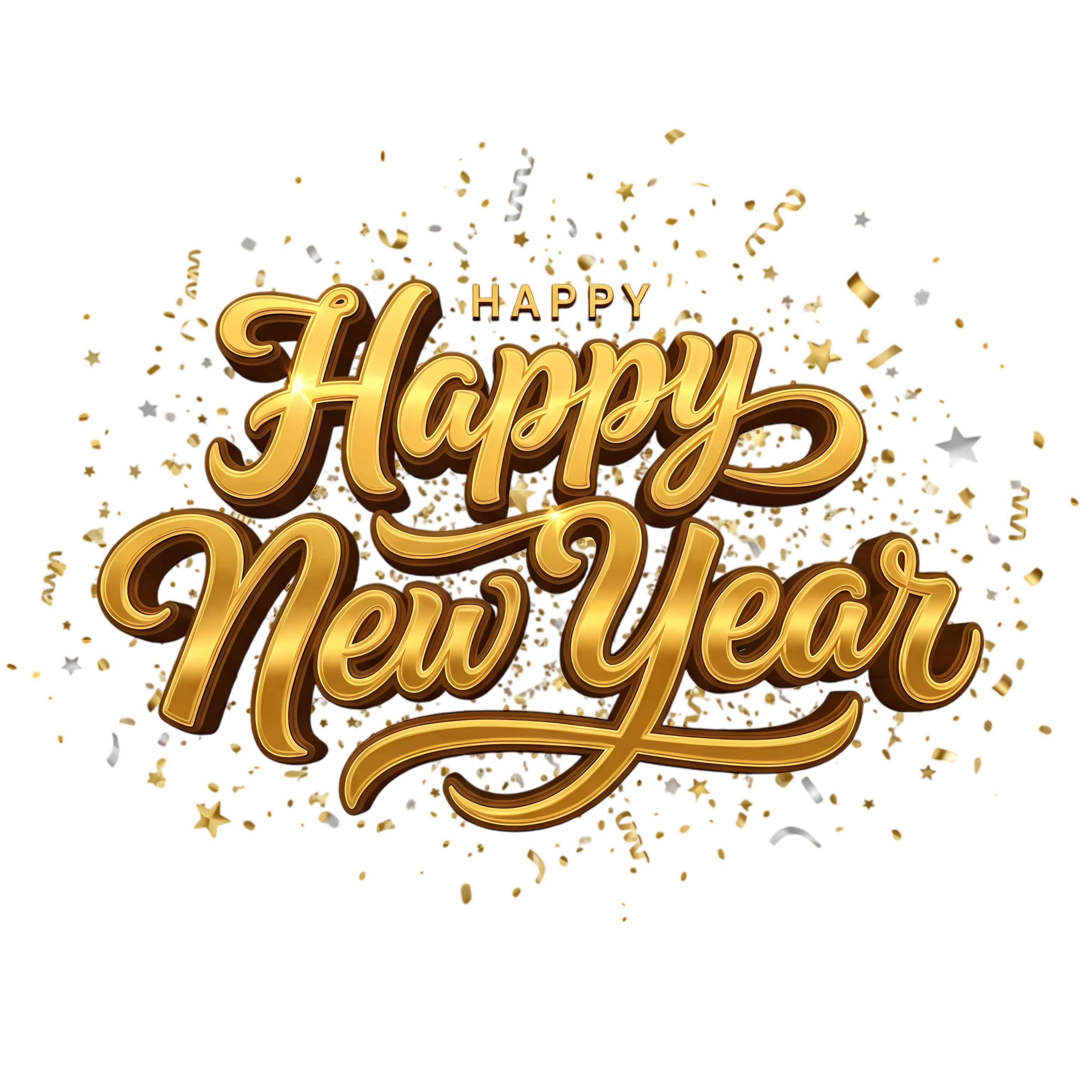 happy new start 2026 calligraphy style with ribbon
