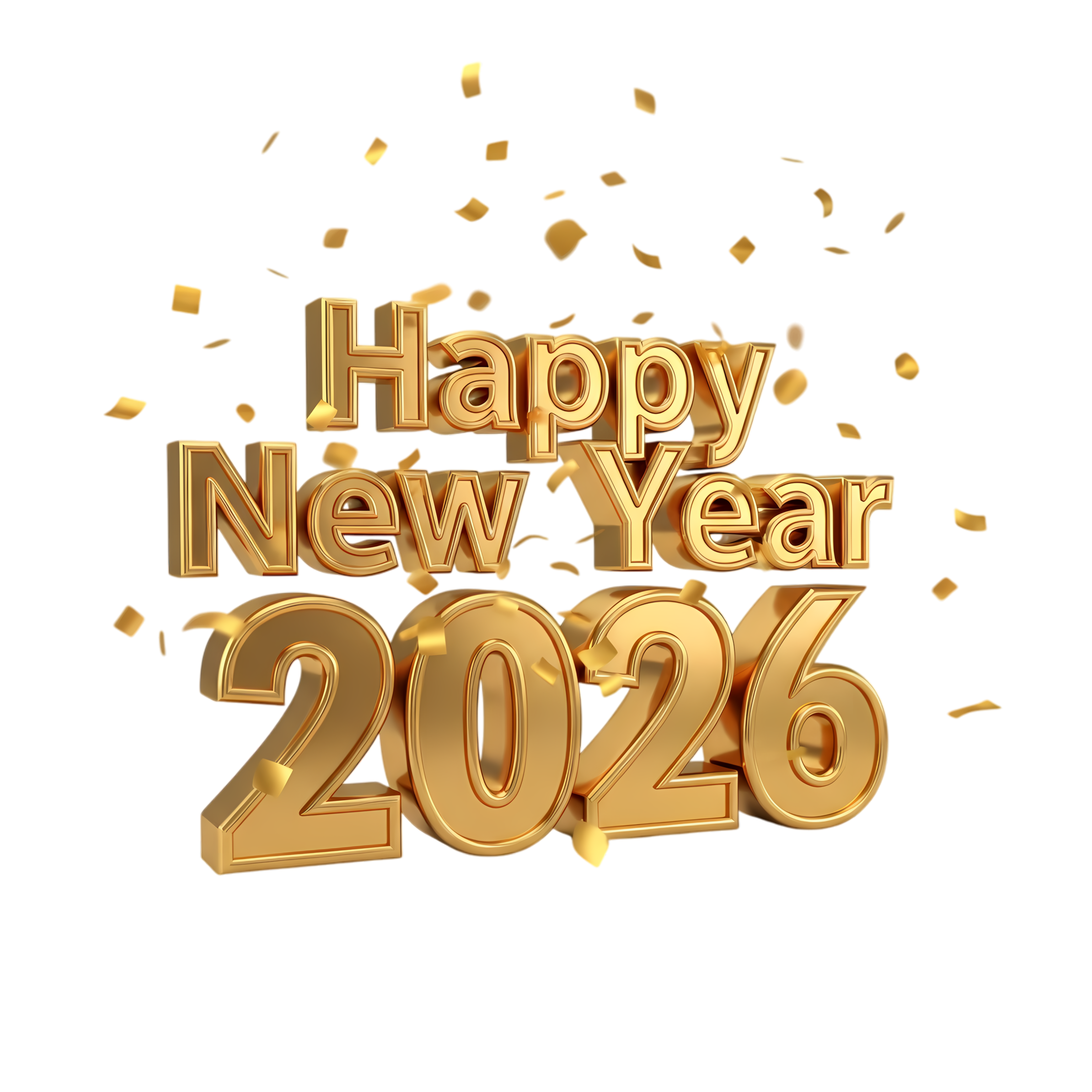 hello 2026 gold lettering greeting with ribbon accents