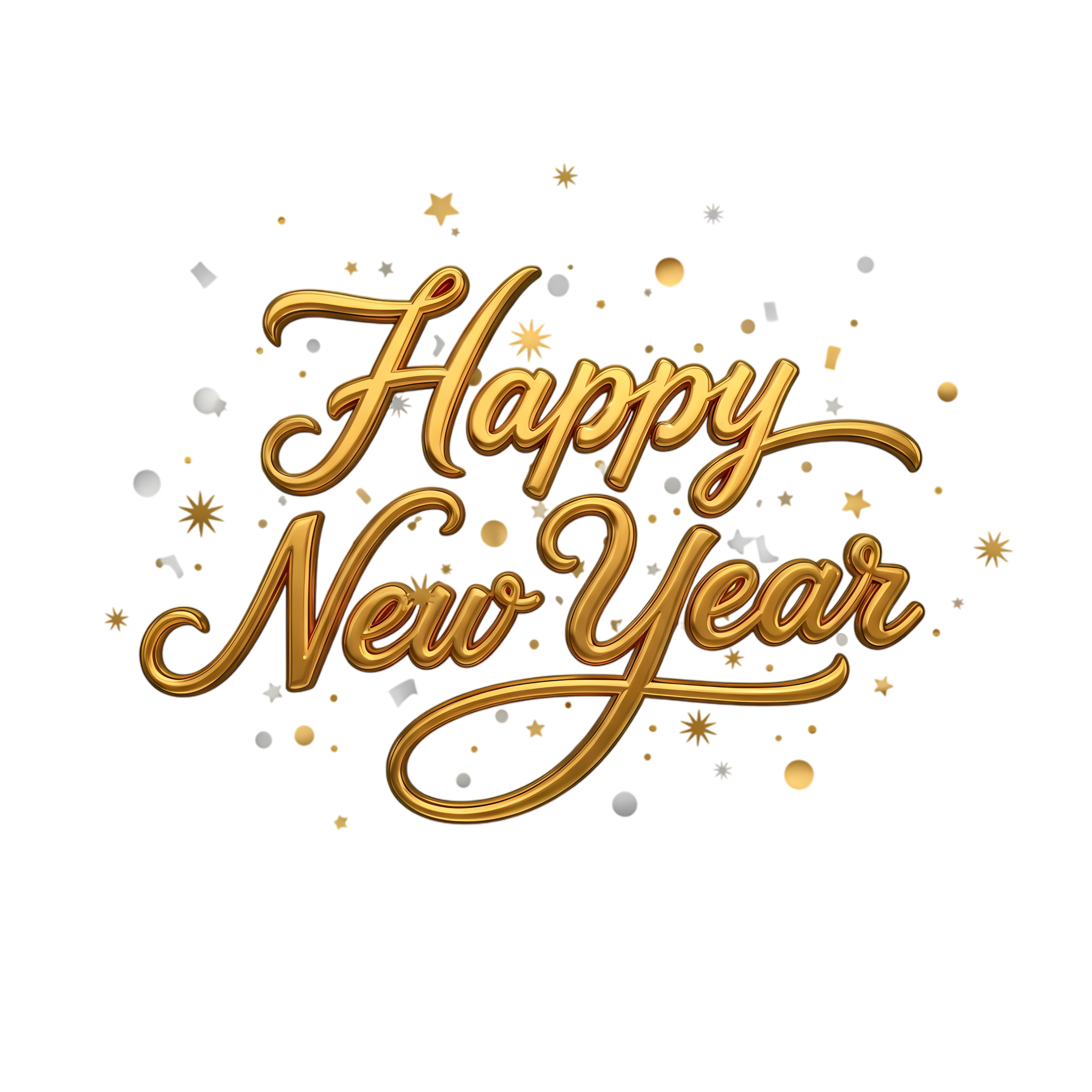 hello 2026 sparkling calligraphy with 3d shine