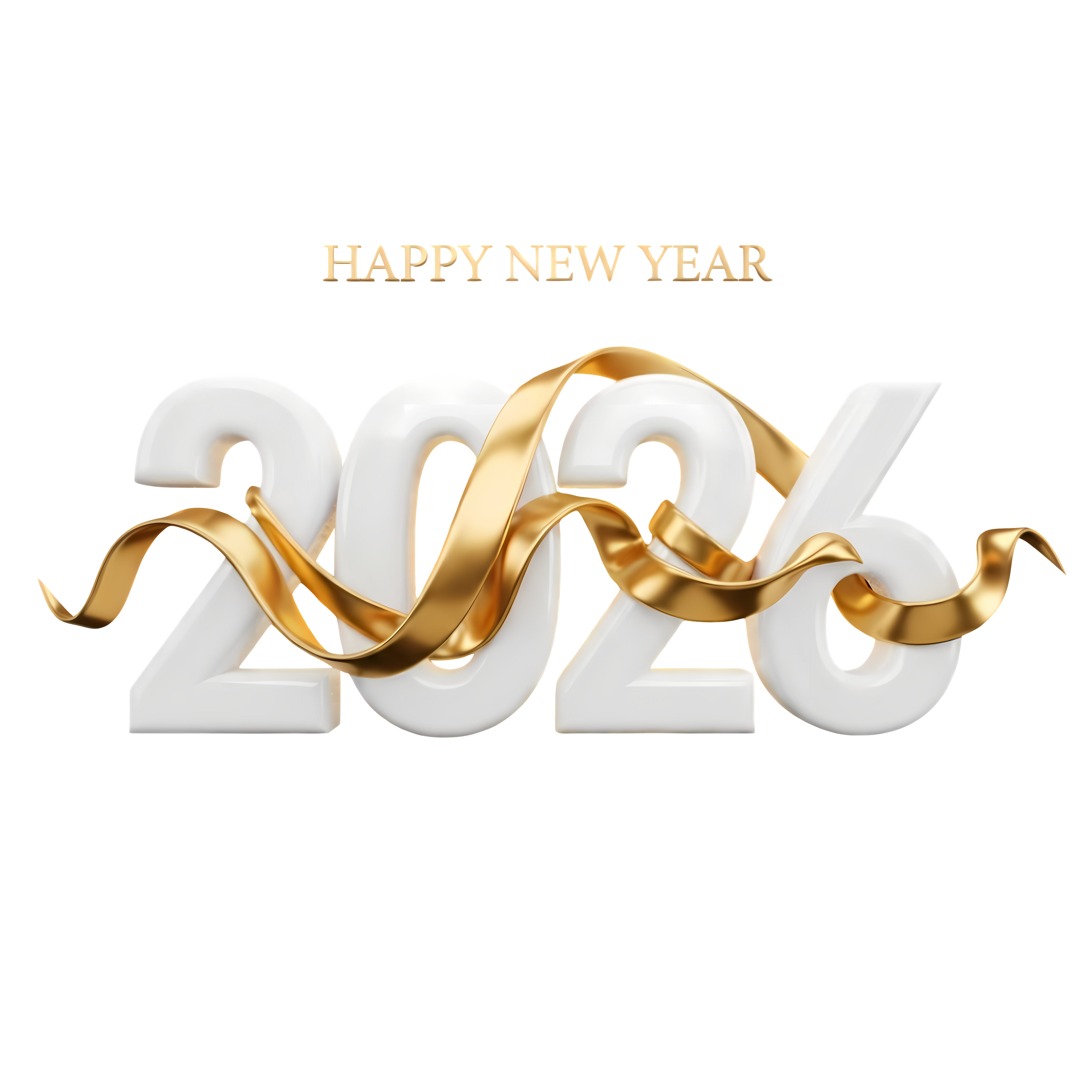 interwoven ribbon 2026 new year concept