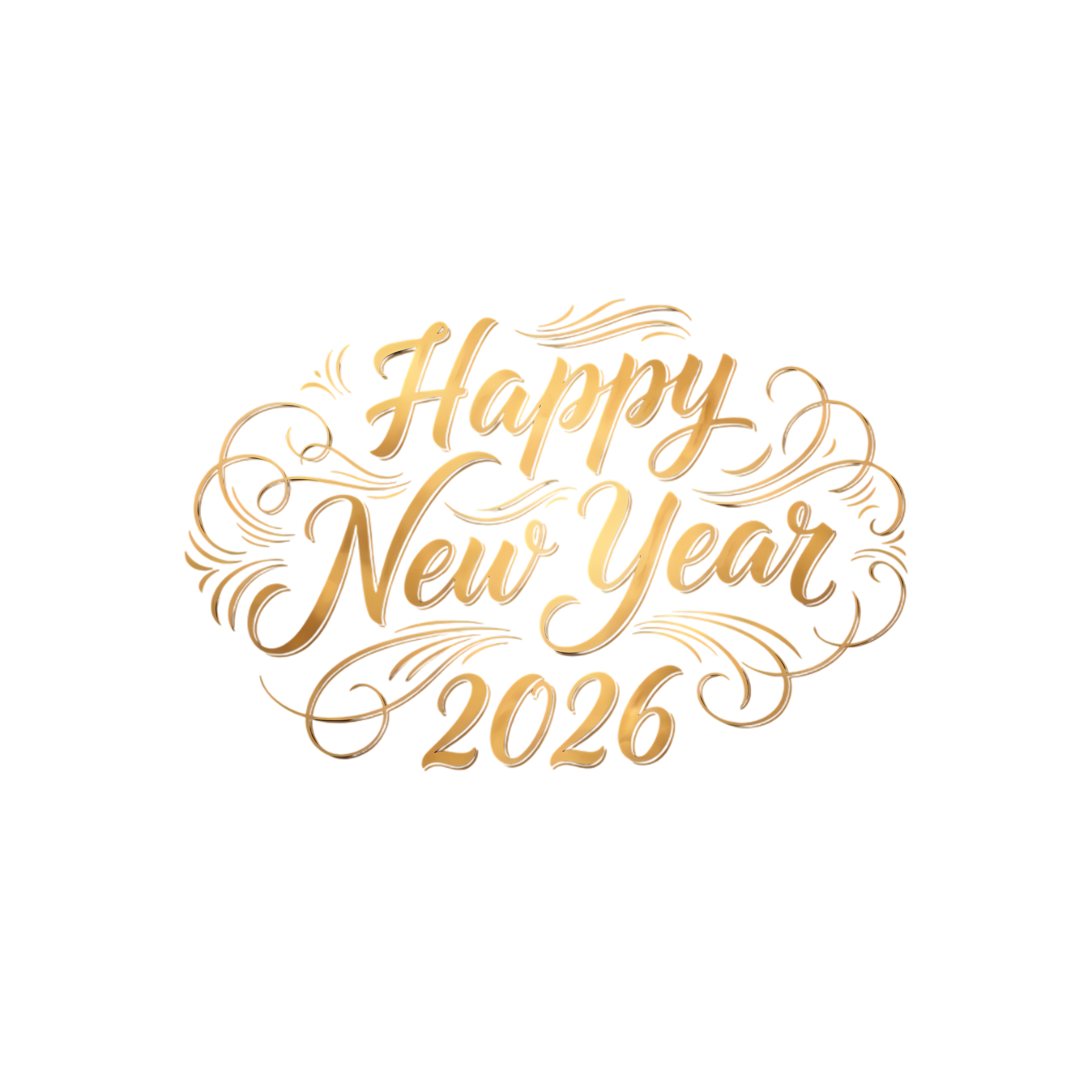luxury happy new year 2026 calligraphy art