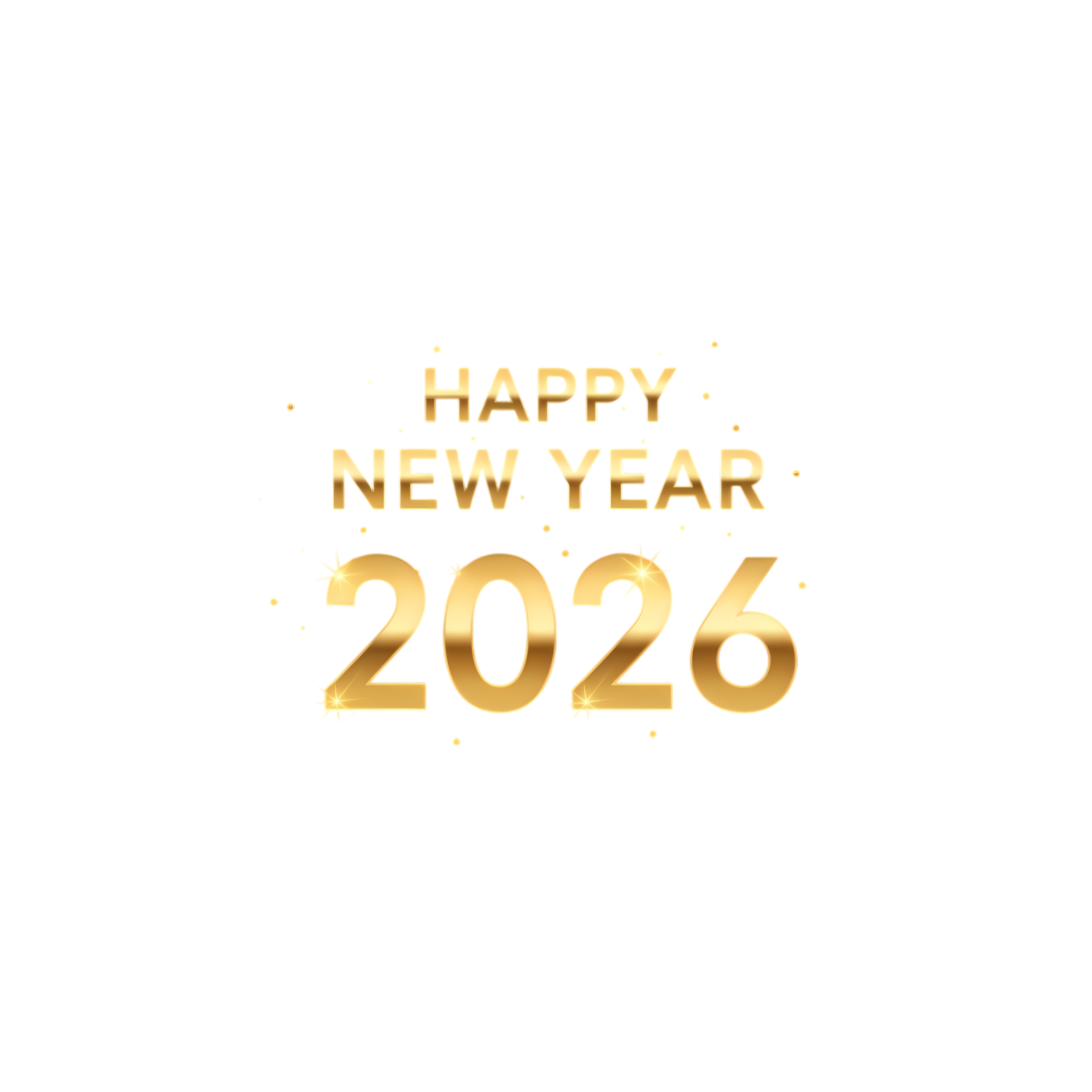 modern happy new year 2026 typography poster