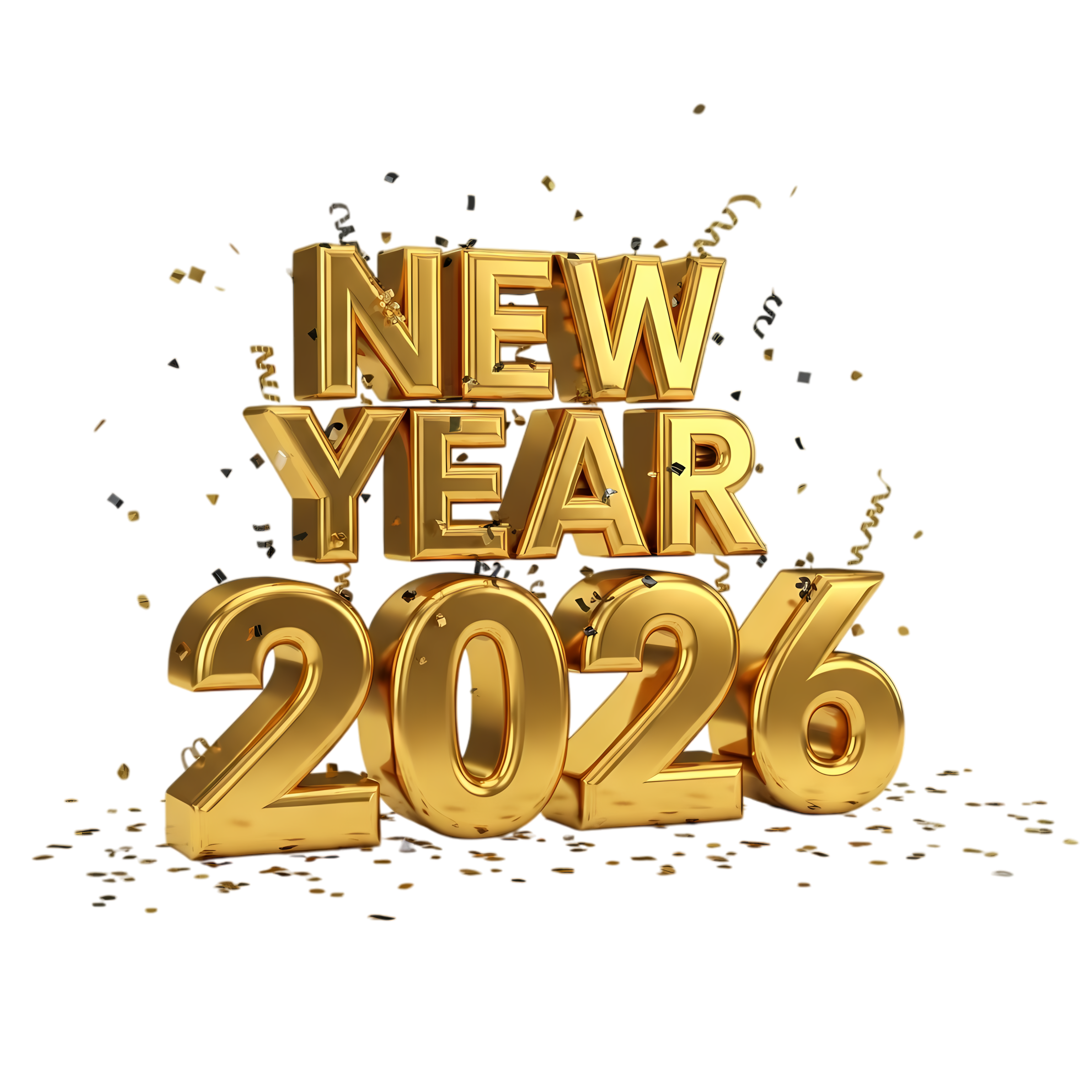 new year 2026 decorative font with sparkles
