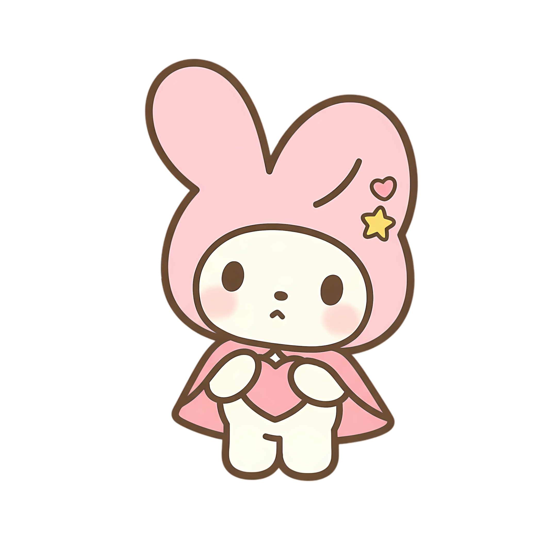 pastel bunny in calm cute position