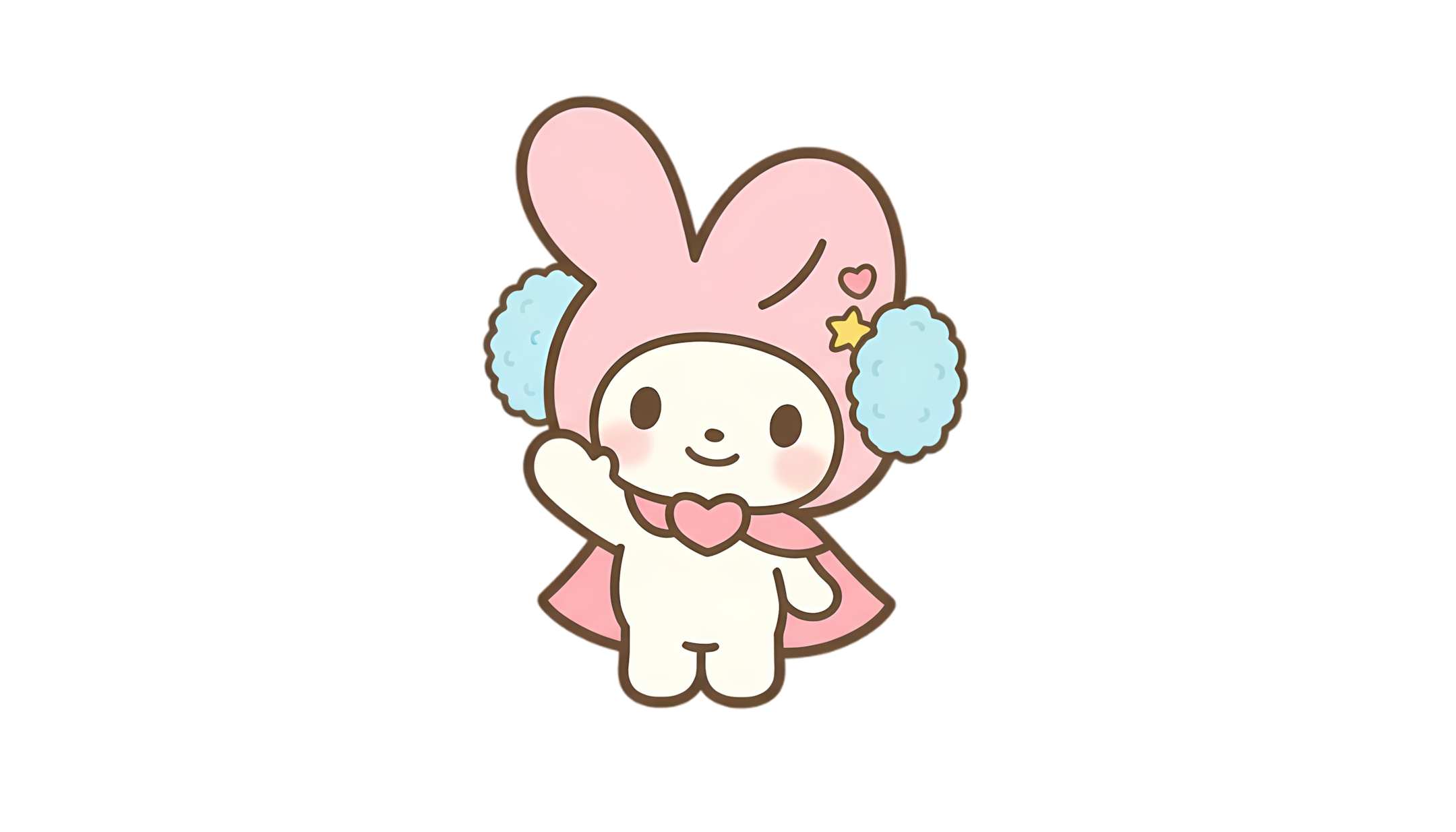 pastel bunny in pink hood with cozy blue earmuffs