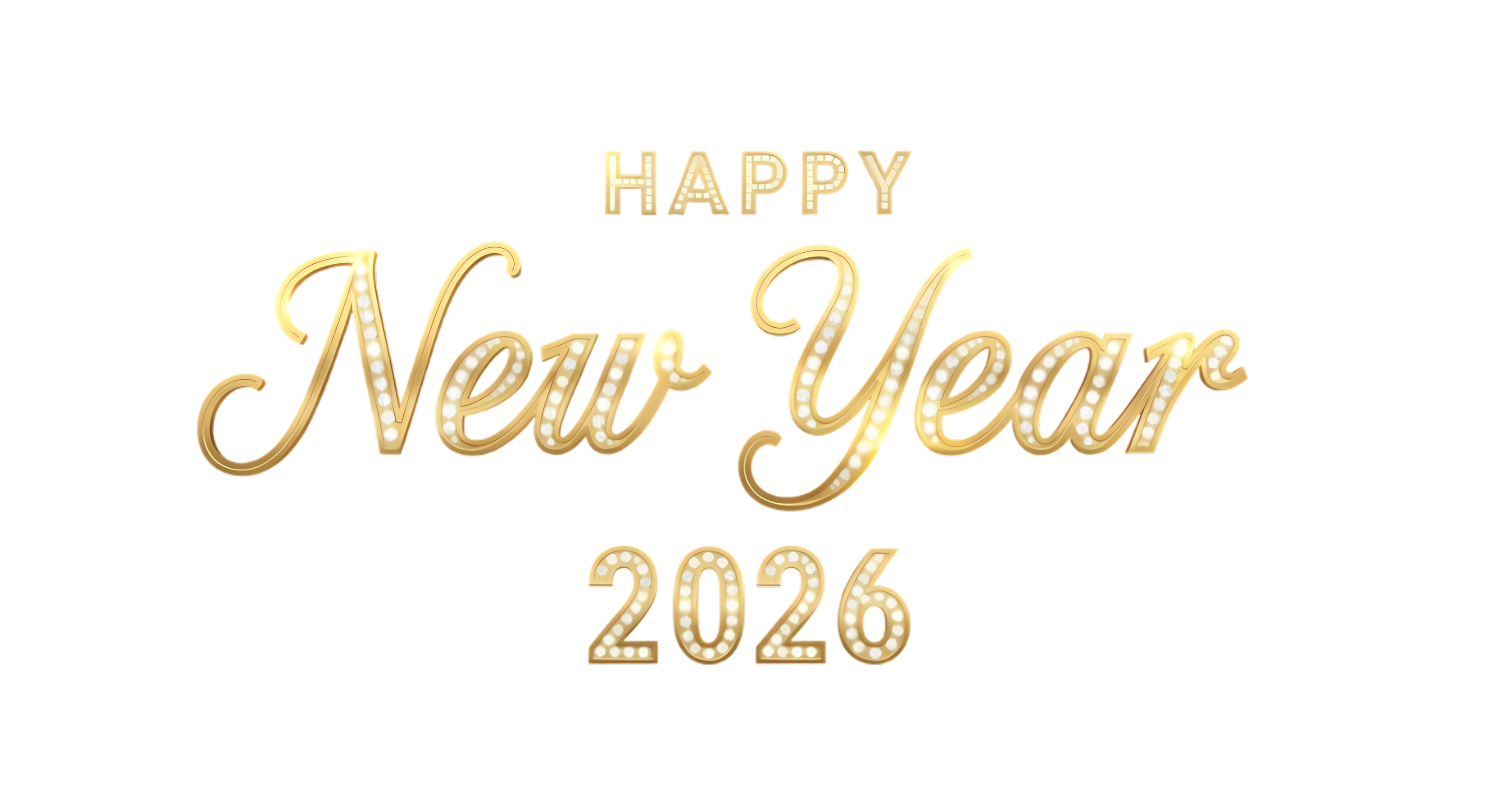 premium happy new year 2026 with bright highlights