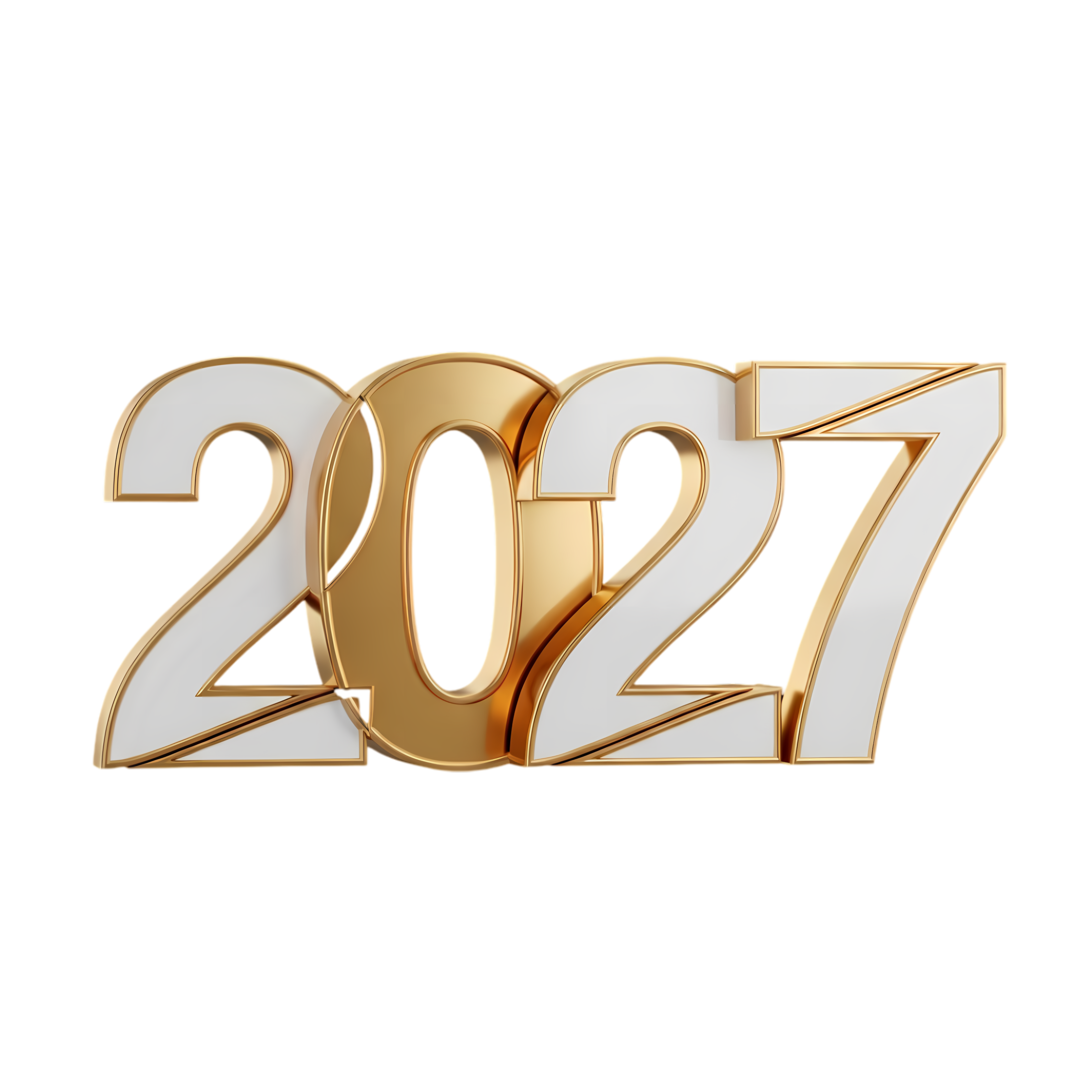 premium white gold 2027 typography