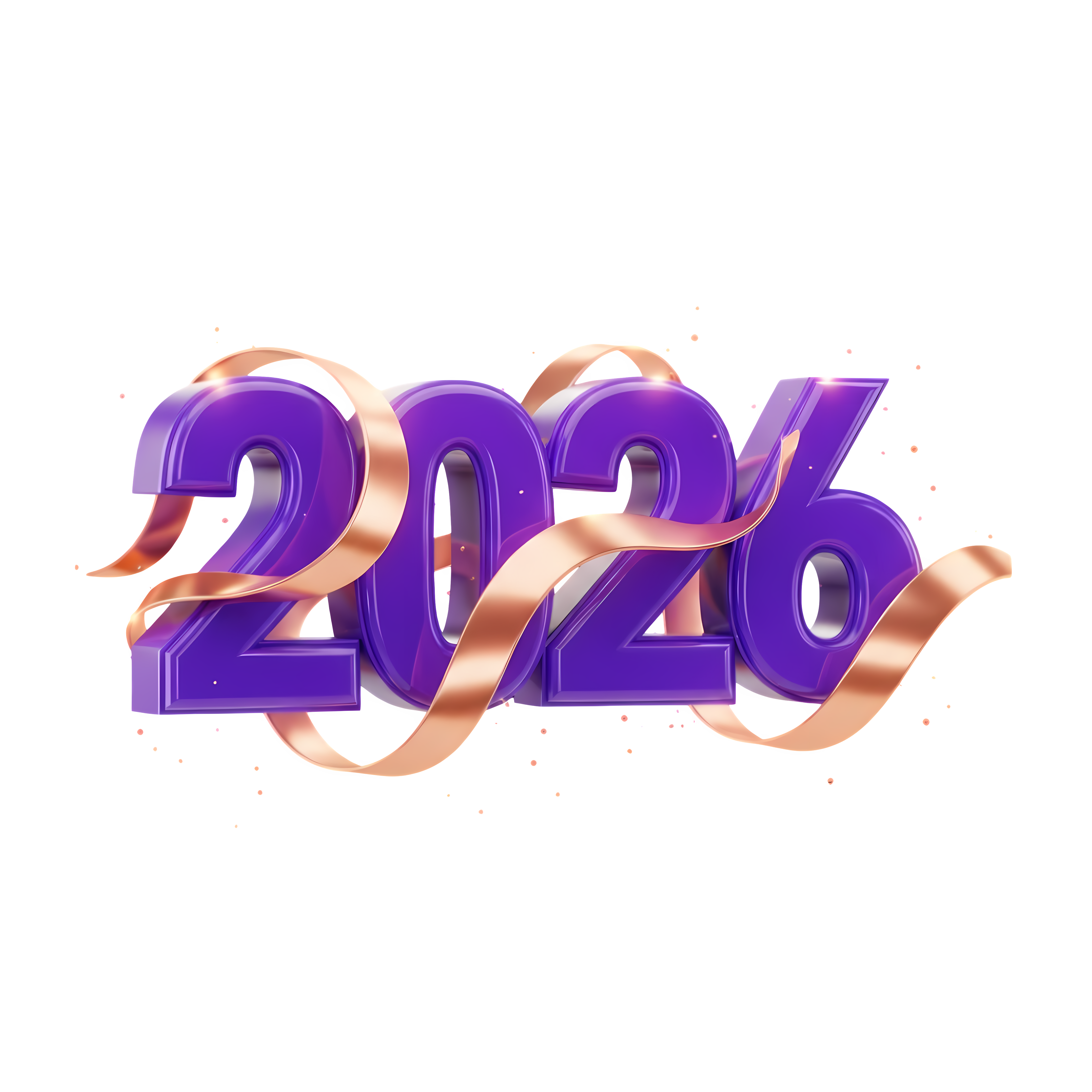purple 3d 2026 with rose gold ribbon luxury greeting