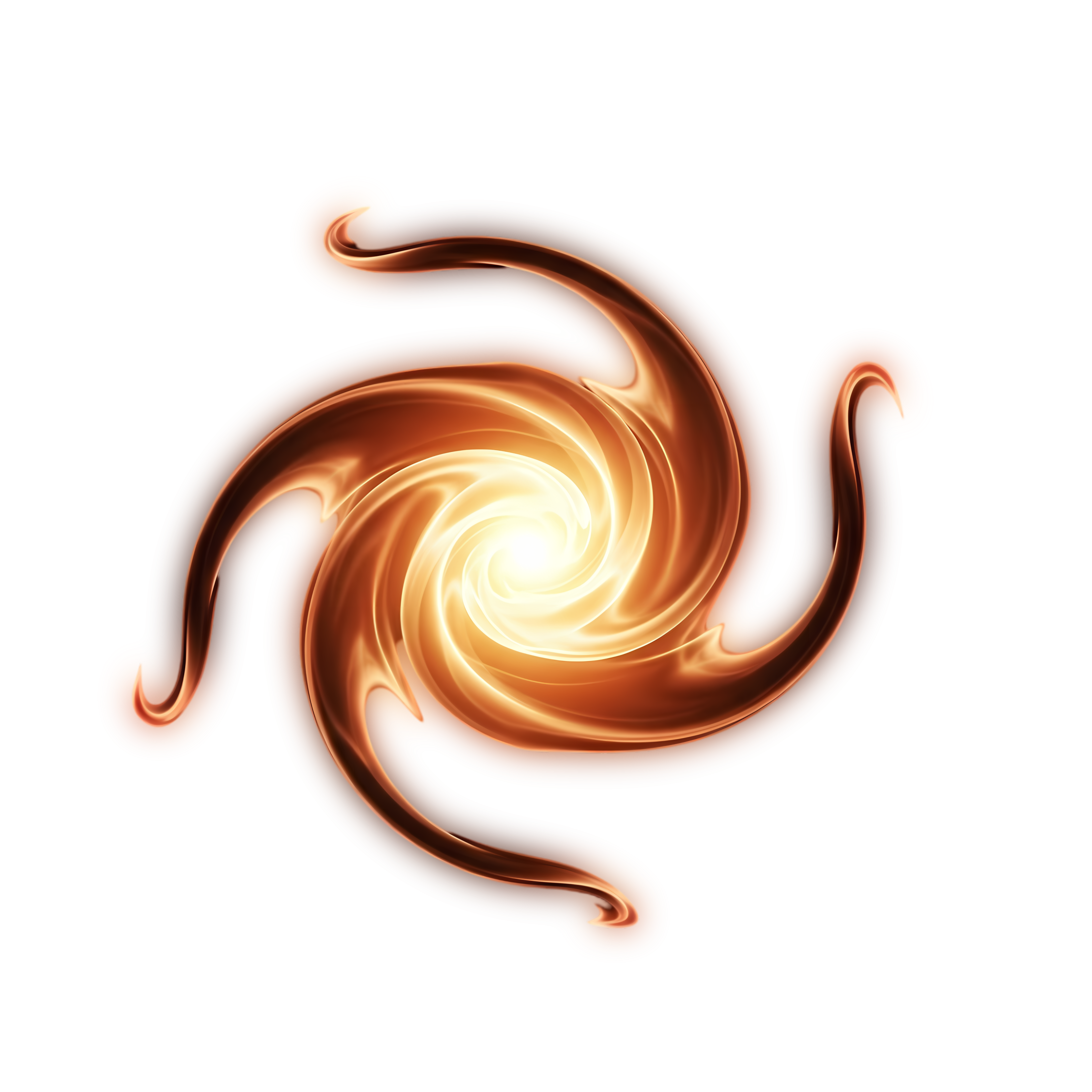 soft glowing flame swirl with fluid curves