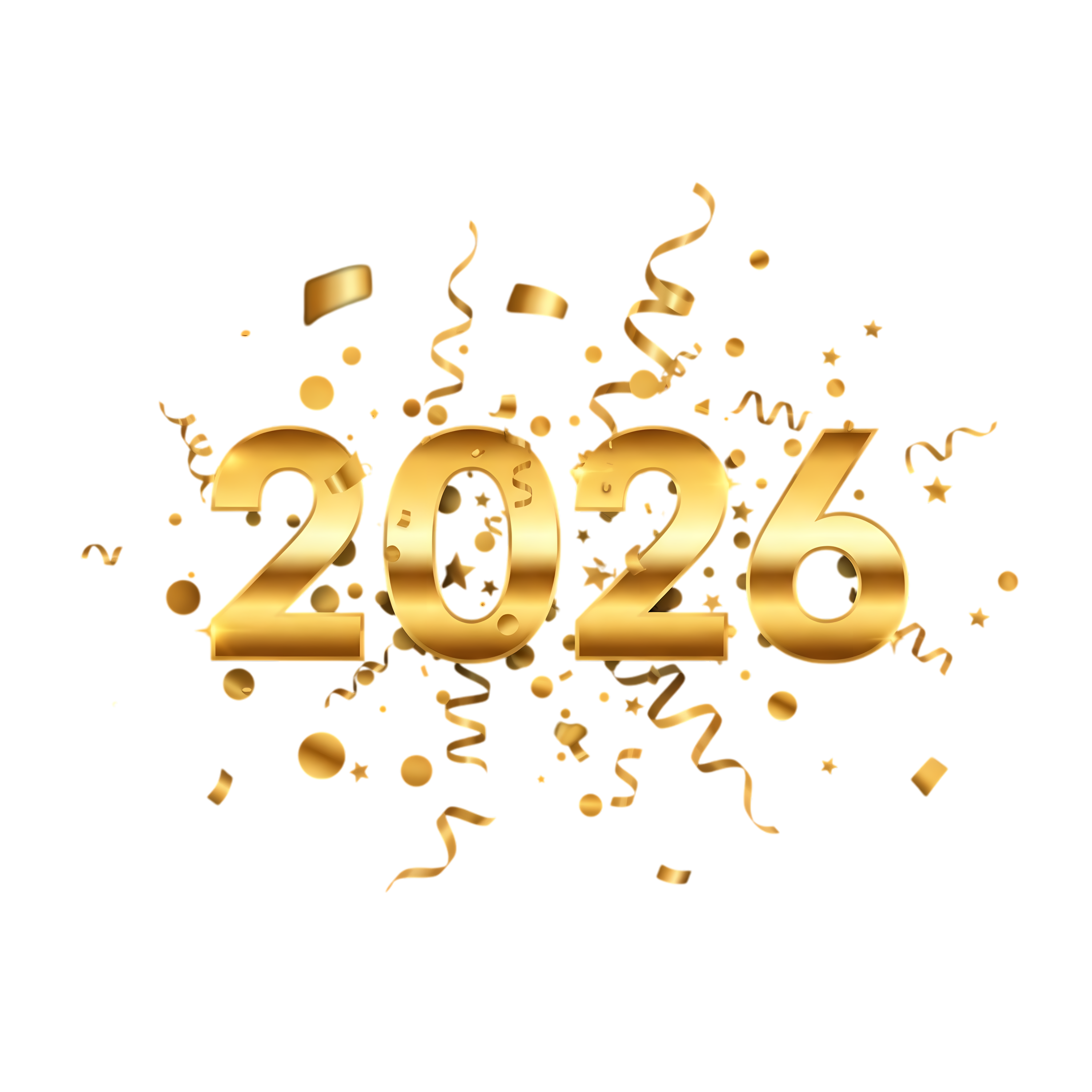 stylish gold 2026 new year holiday poster