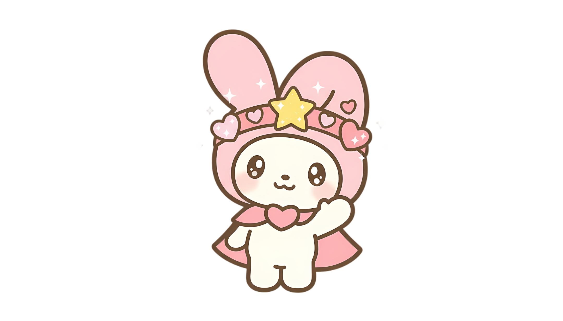 sweet chibi bunny with sparkling stars headband