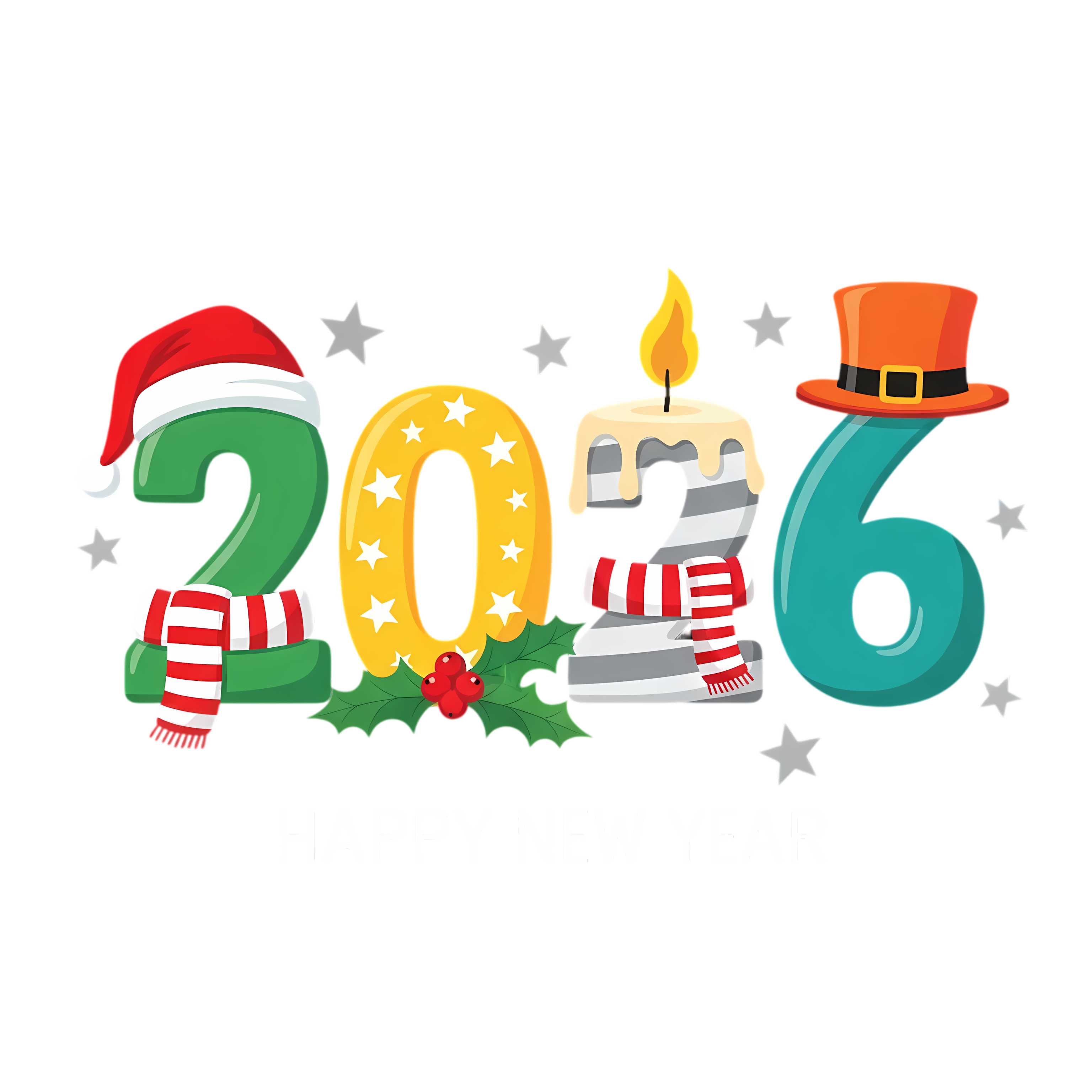 2026 happy new year greeting design