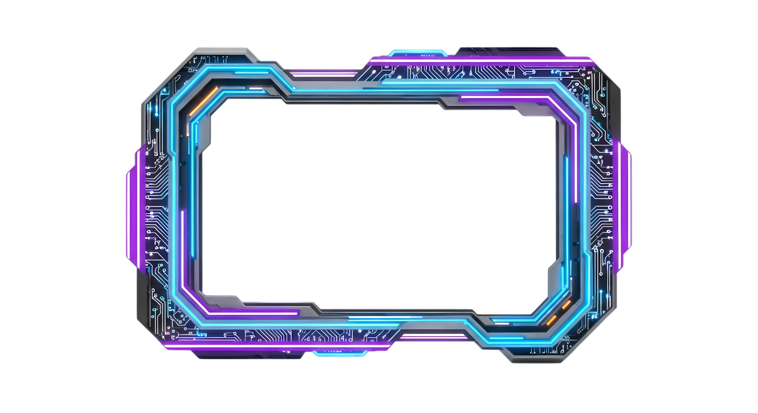 black and blue cyber gaming frame twitch overlay
