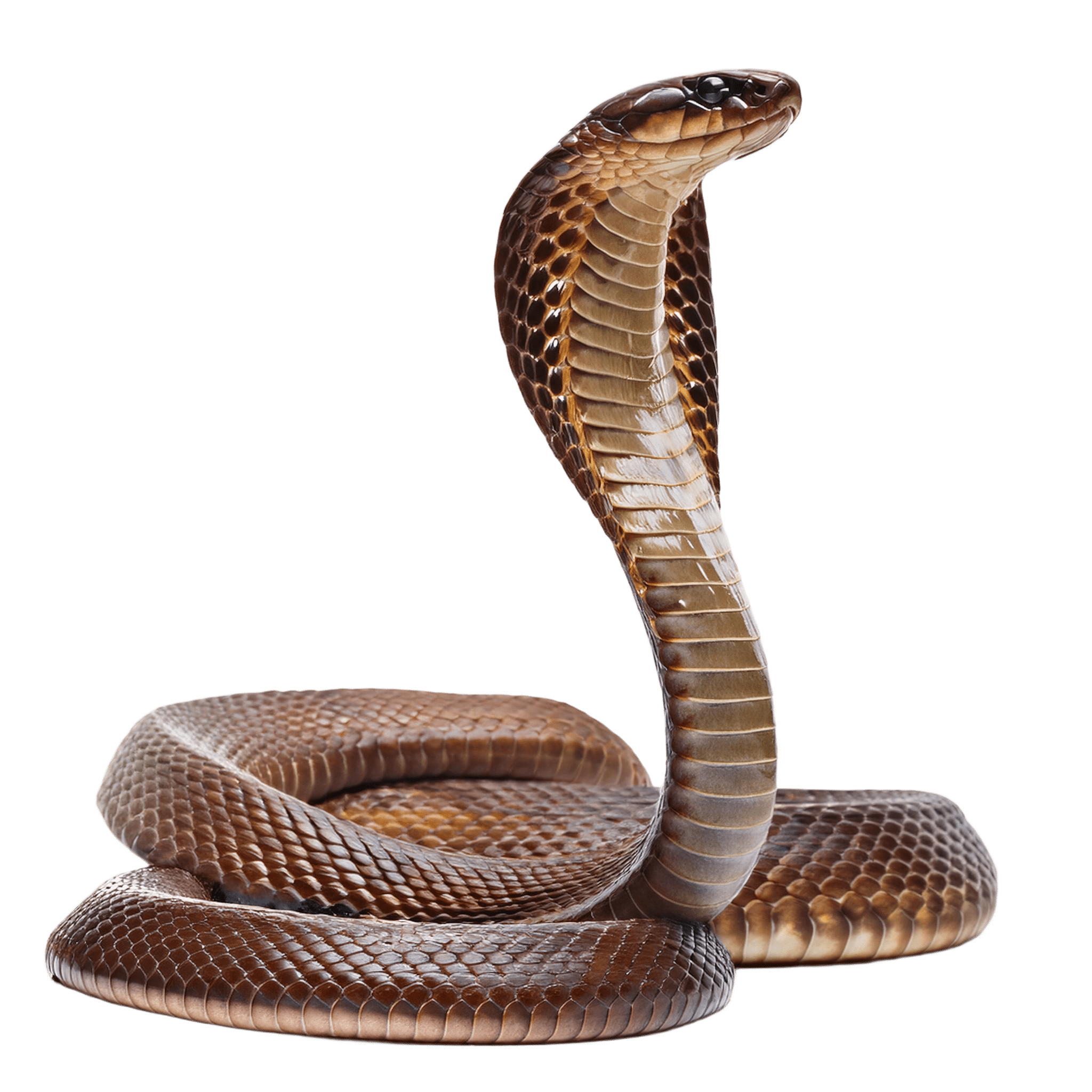 cobra snake in resting coiled pose png